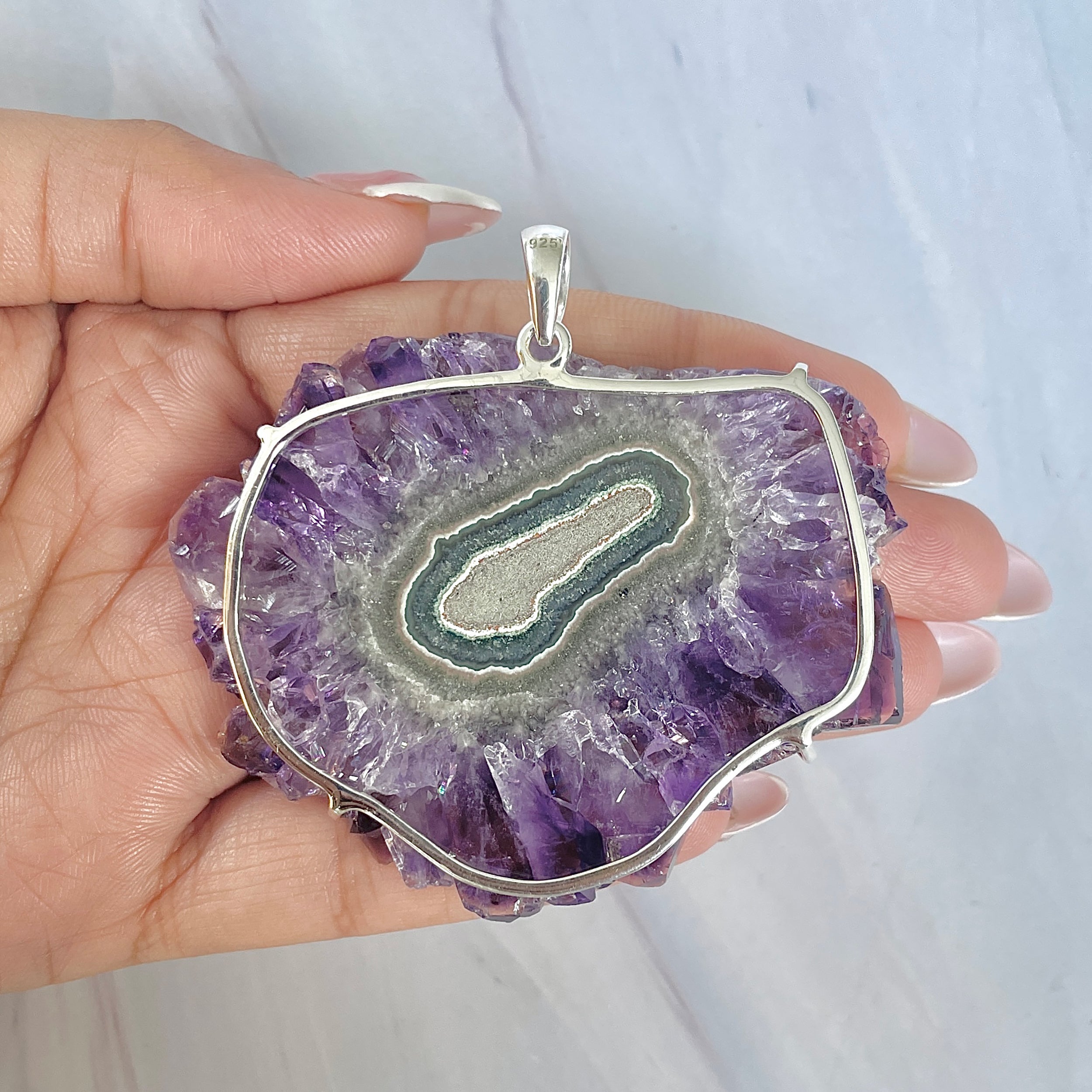 Amethyst Stalactite Pendant-(ASL-P-84.)