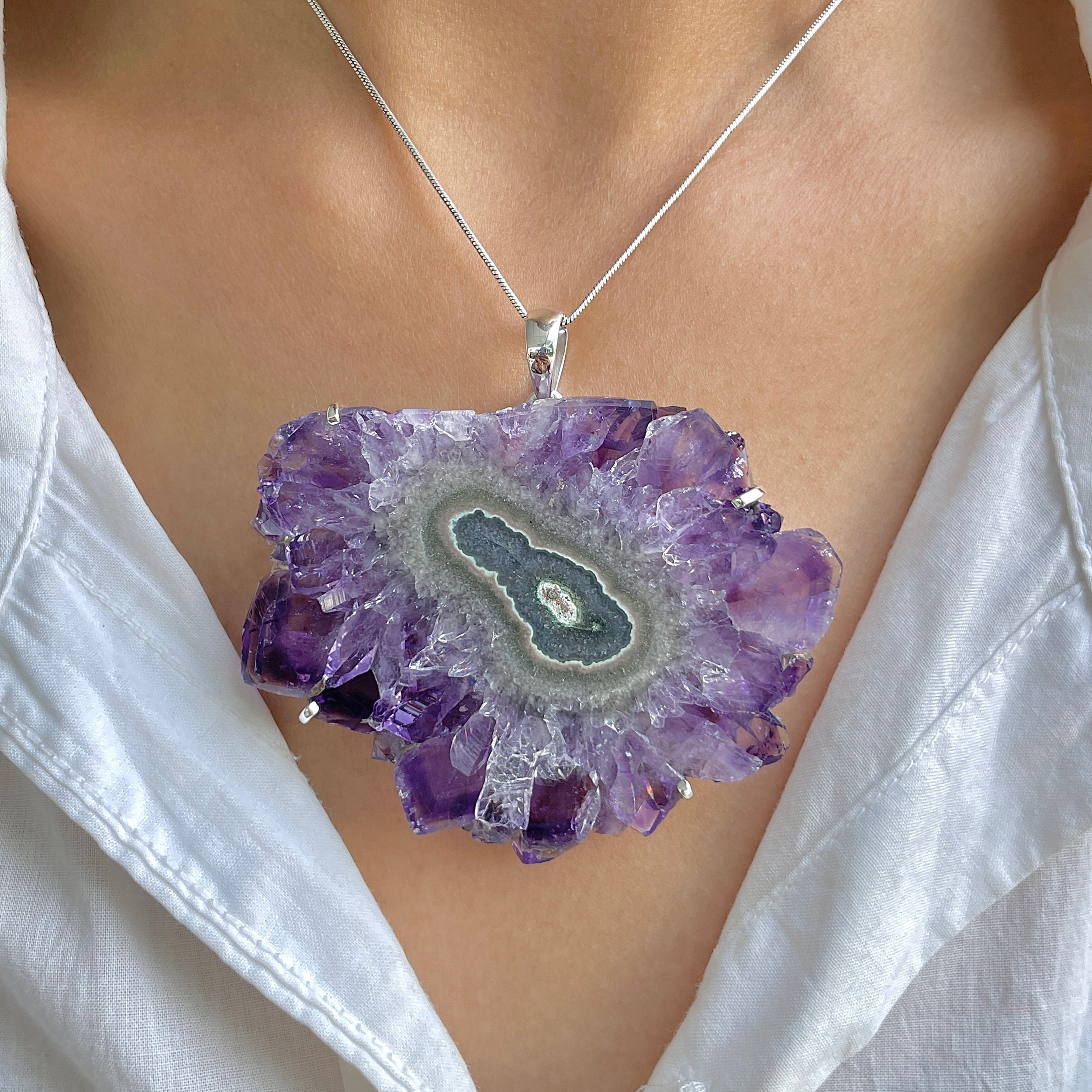 Amethyst Stalactite Pendant-(ASL-P-84.)