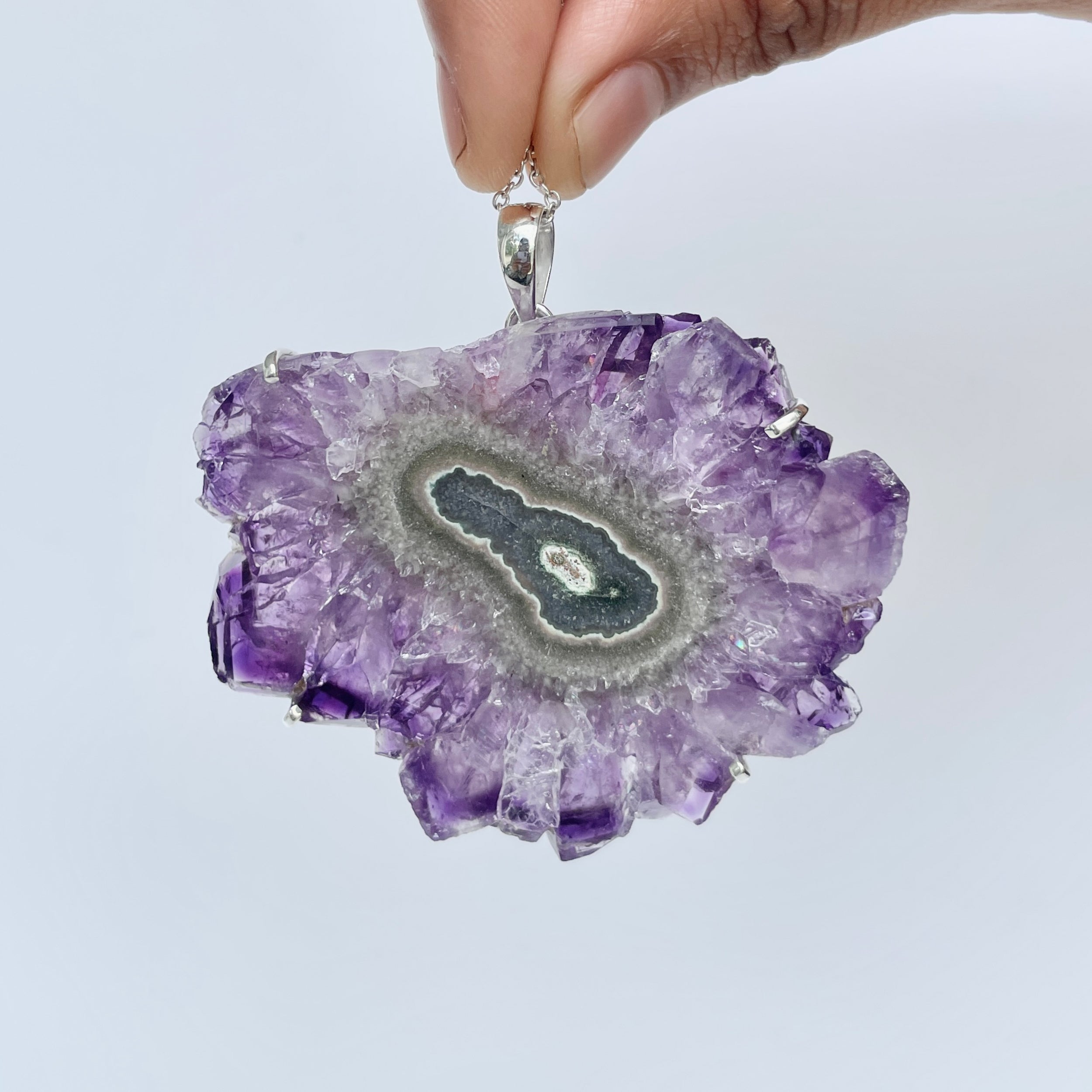 Amethyst Stalactite Pendant-(ASL-P-84.)