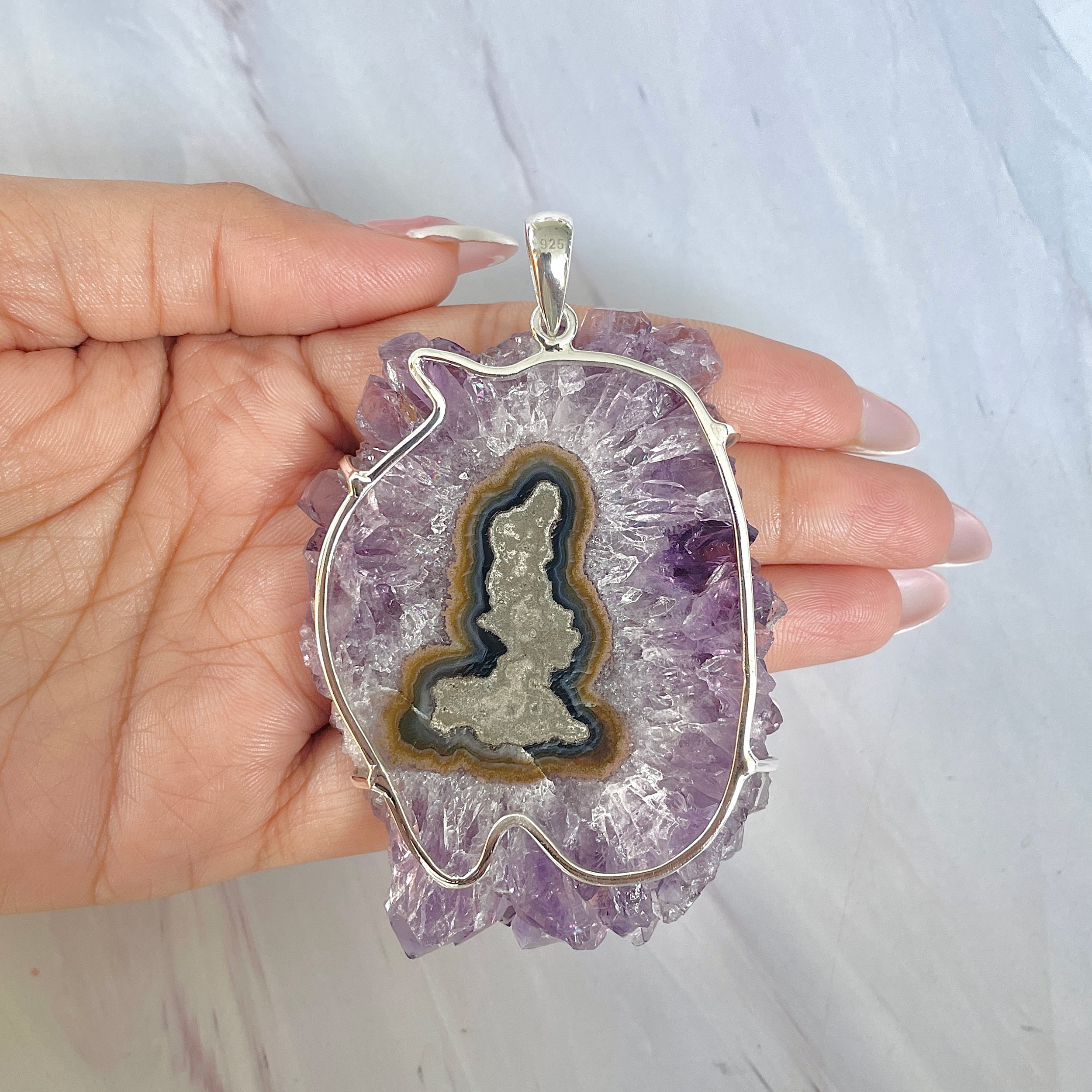 Amethyst Stalactite Pendant-(ASL-P-85.)