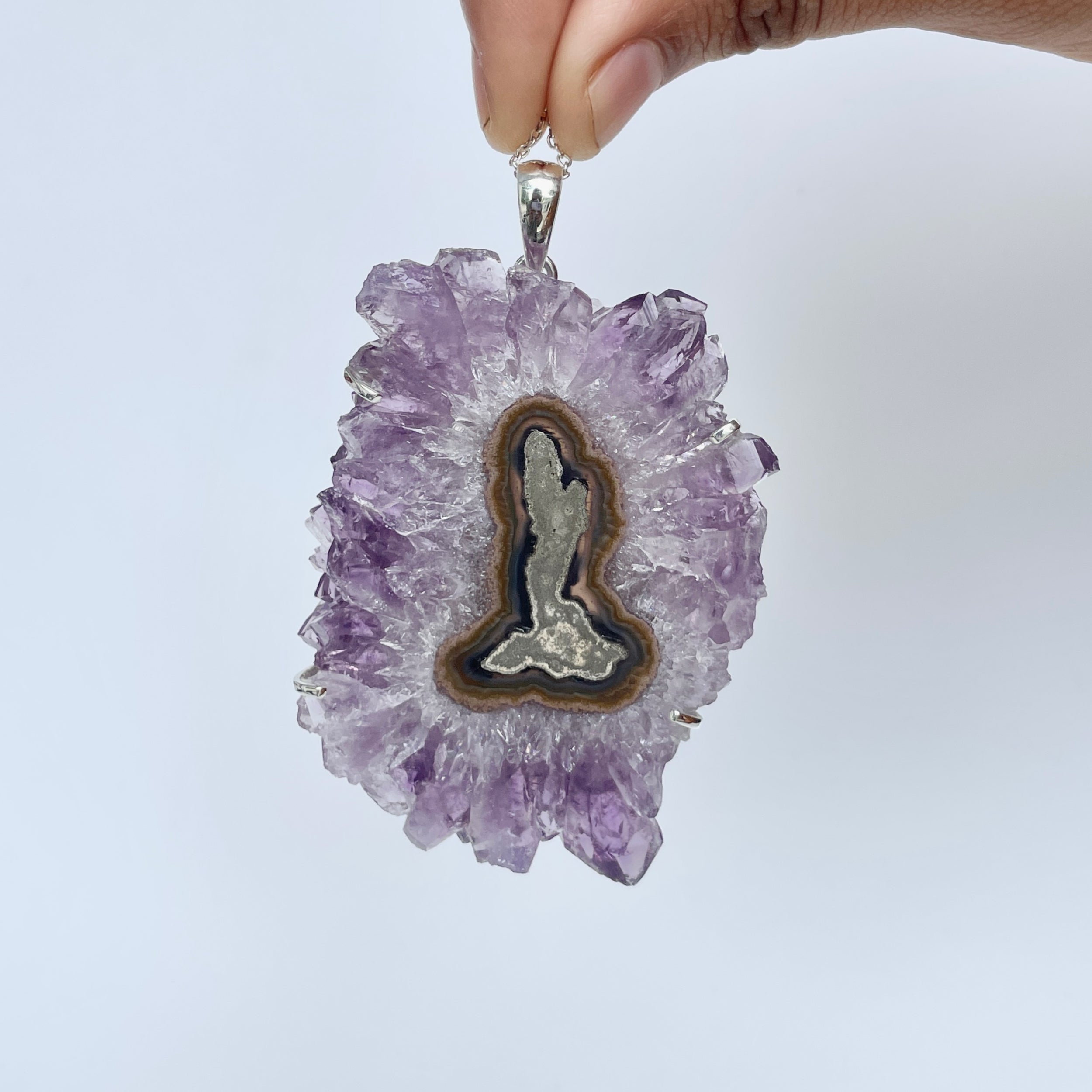 Amethyst Stalactite Pendant-(ASL-P-85.)