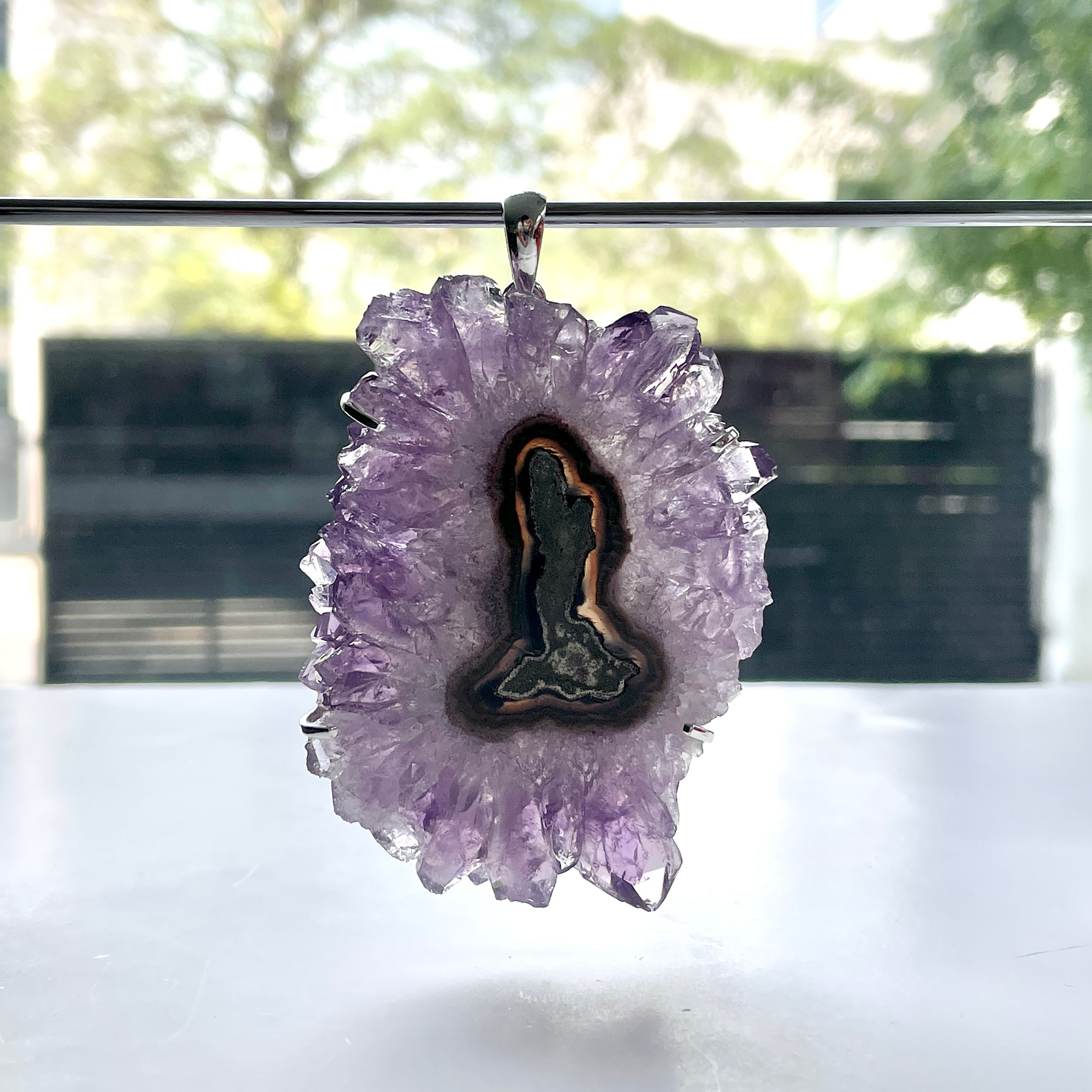 Amethyst Stalactite Pendant-(ASL-P-85.)