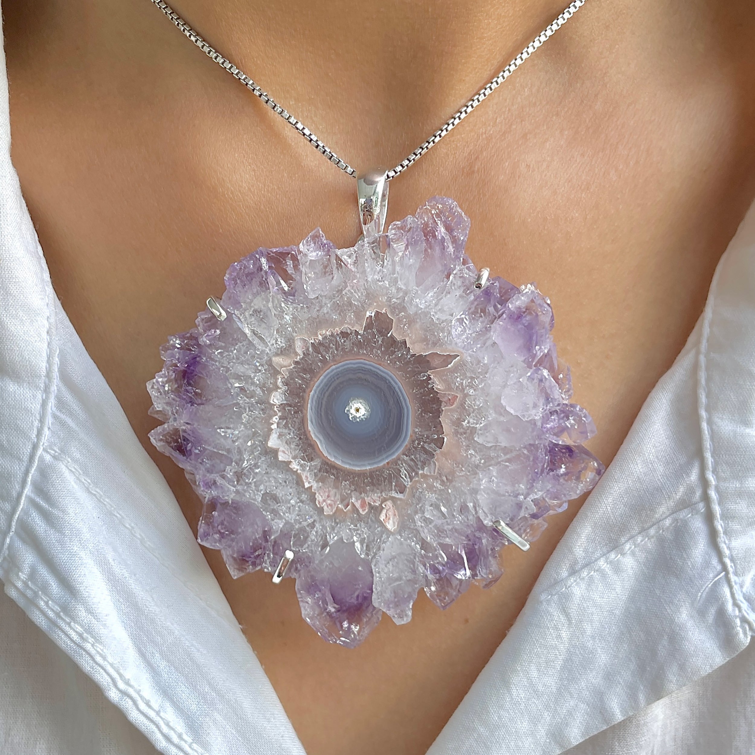 Amethyst Stalactite Pendant-(ASL-P-86.)