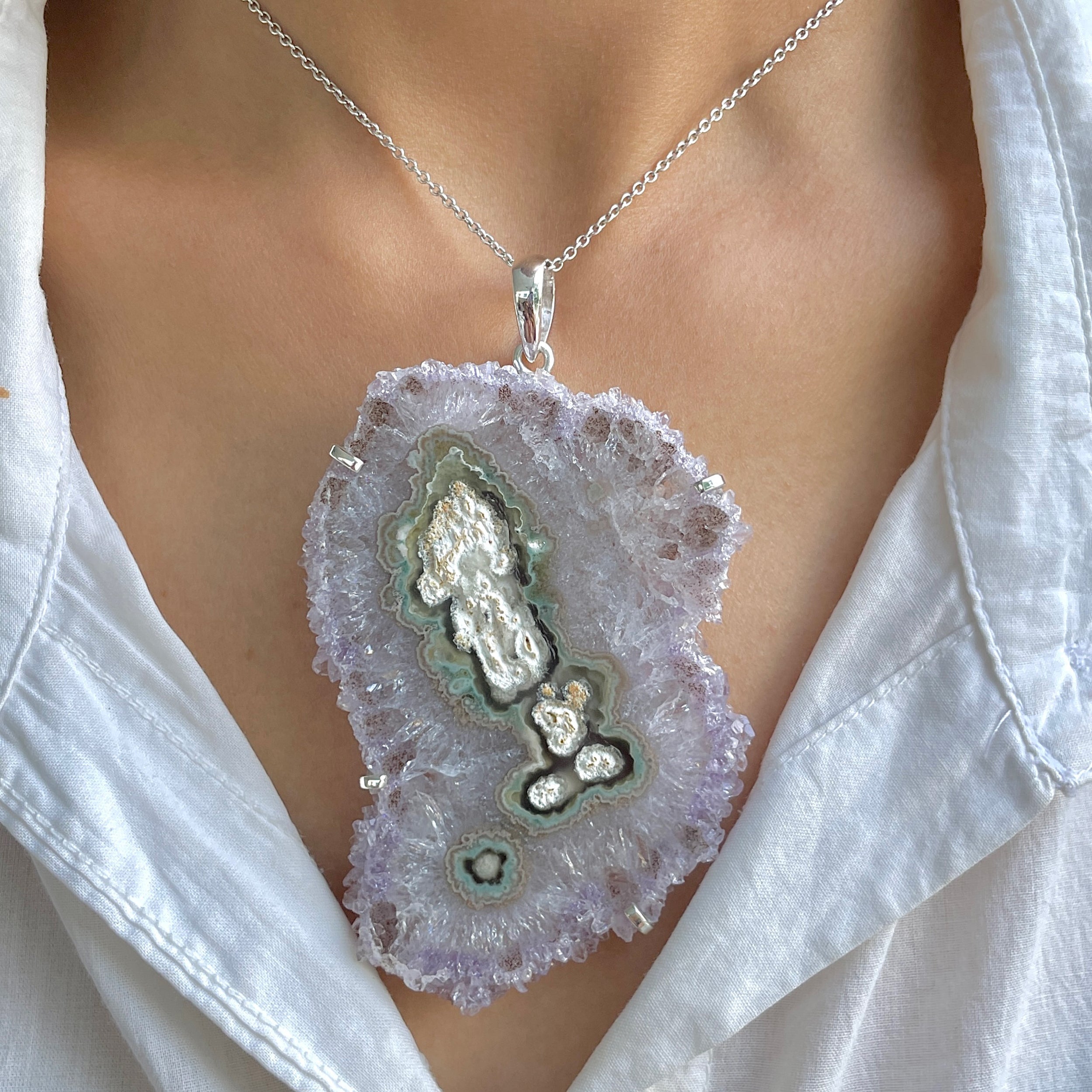 Amethyst Stalactite Pendant-(ASL-P-87.)