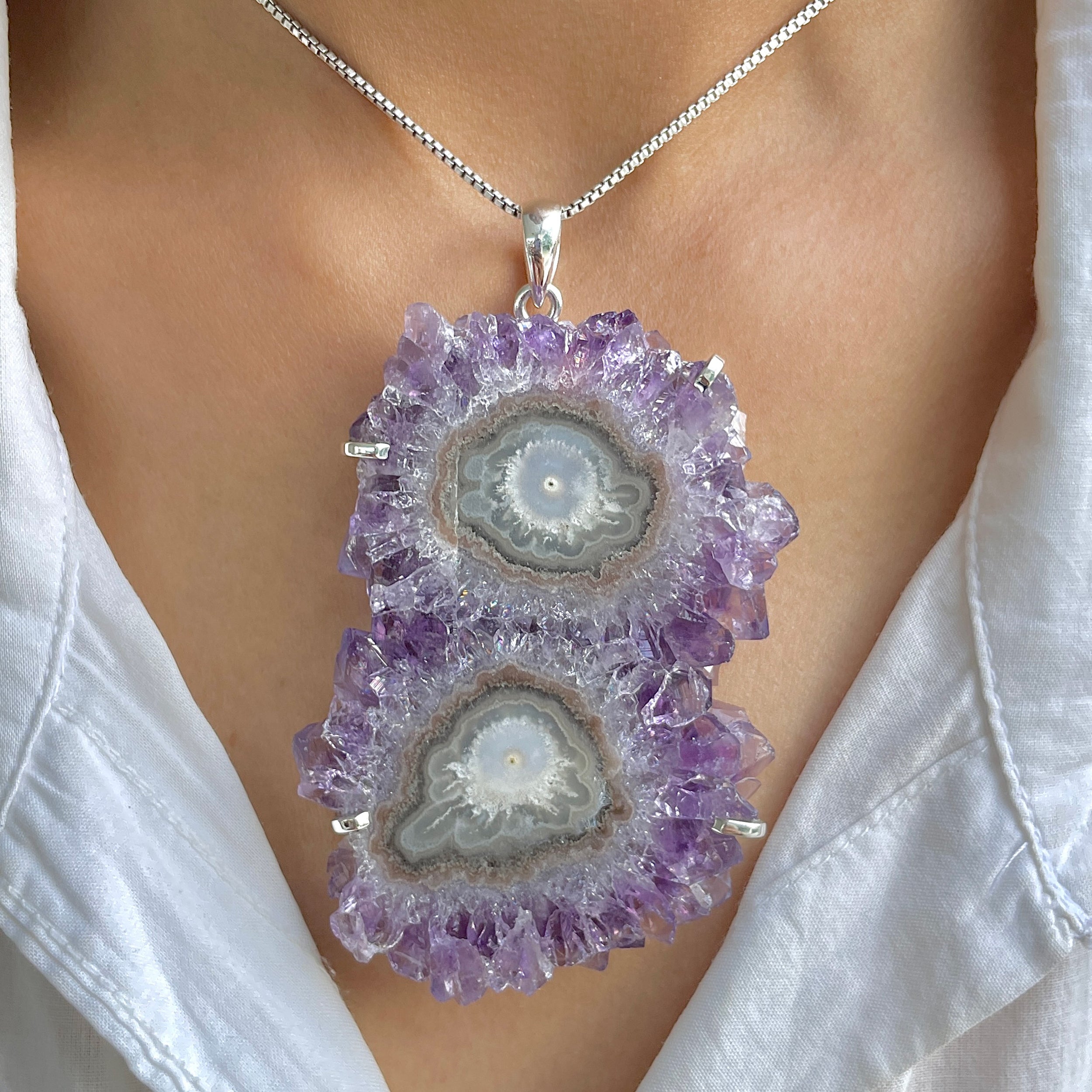 Amethyst Stalactite Pendant-(ASL-P-89.)
