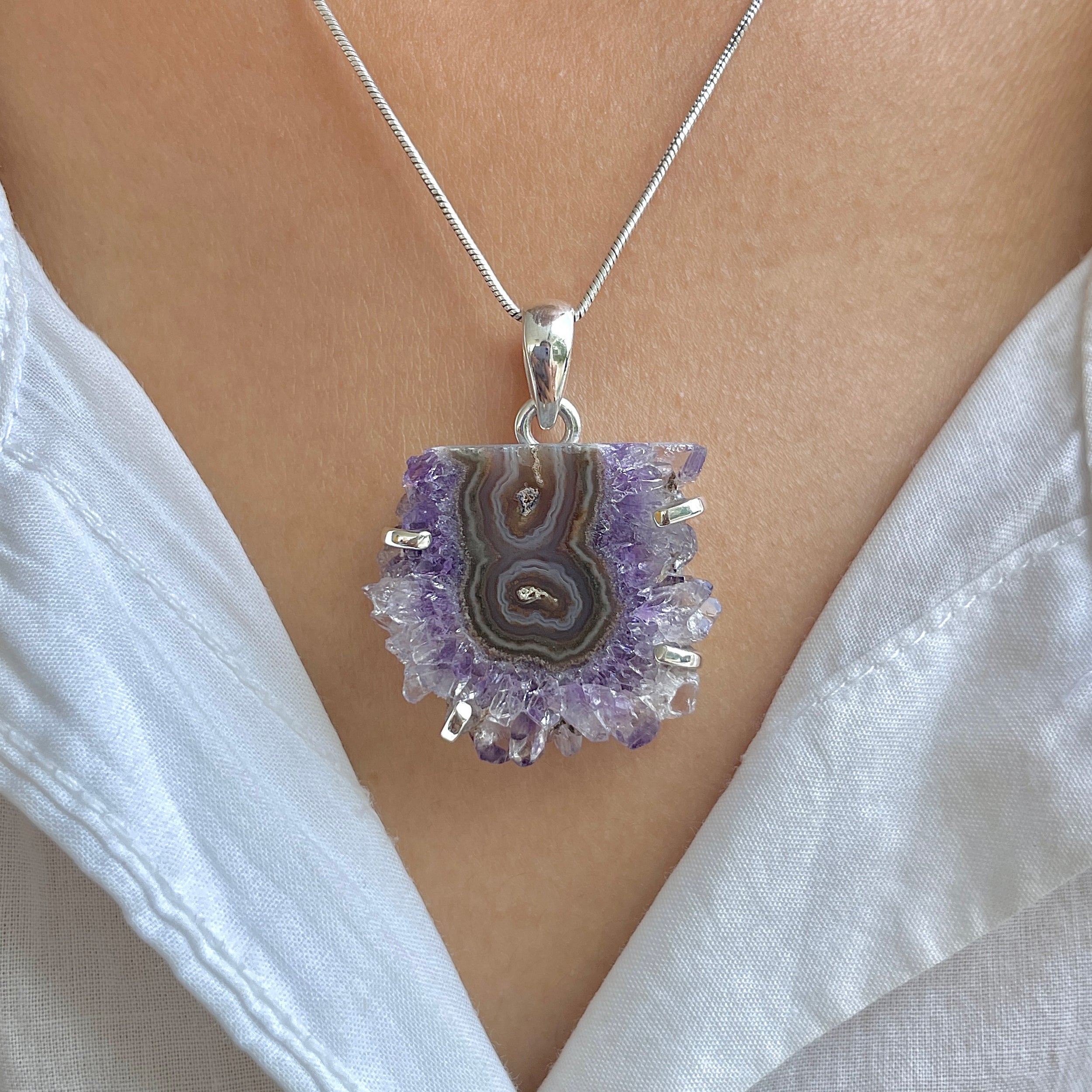 Amethyst Stalactite Pendant-(ASL-P-9.)