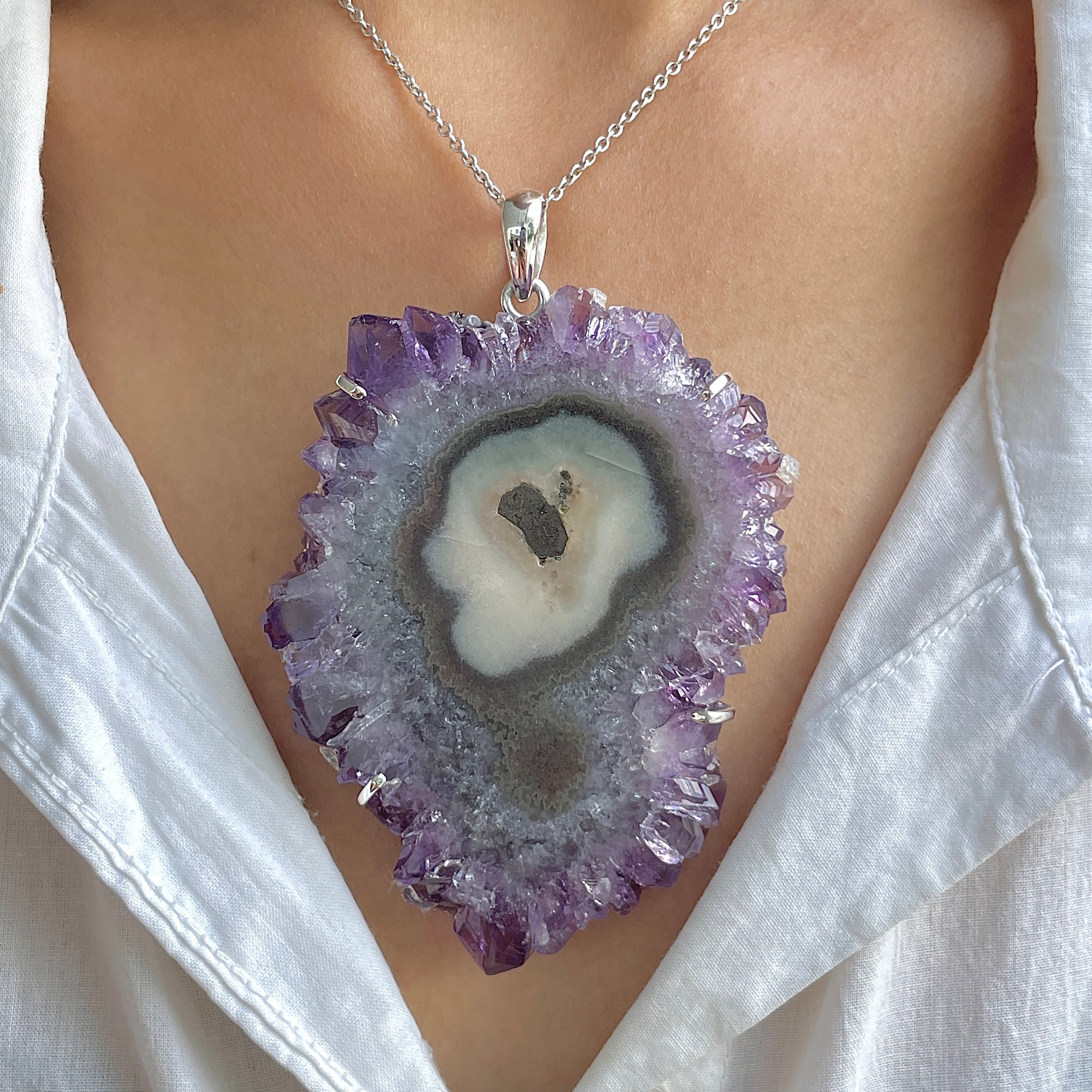 Amethyst Stalactite Pendant-(ASL-P-90.)