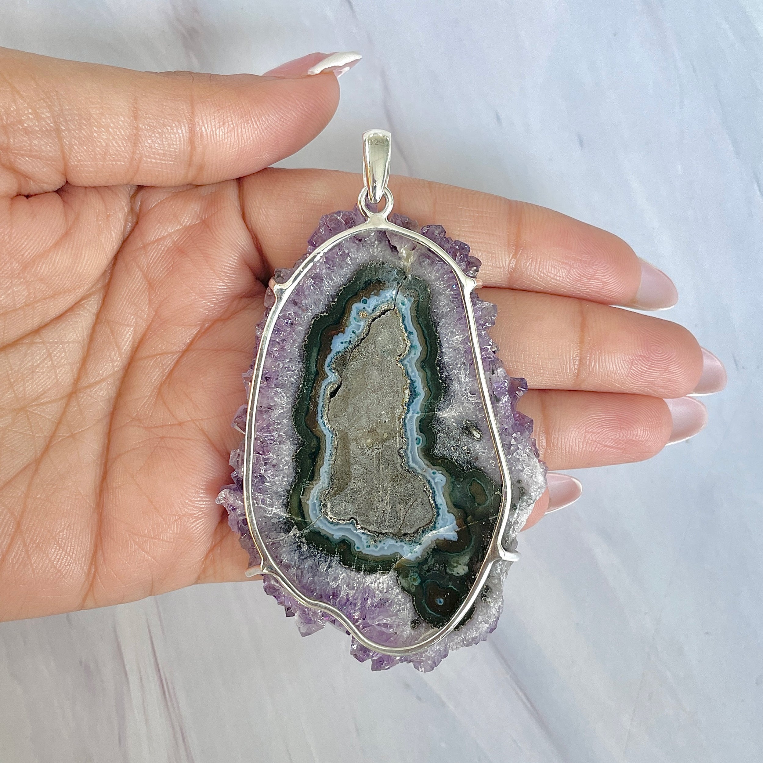 Amethyst Stalactite Pendant-(ASL-P-91.)