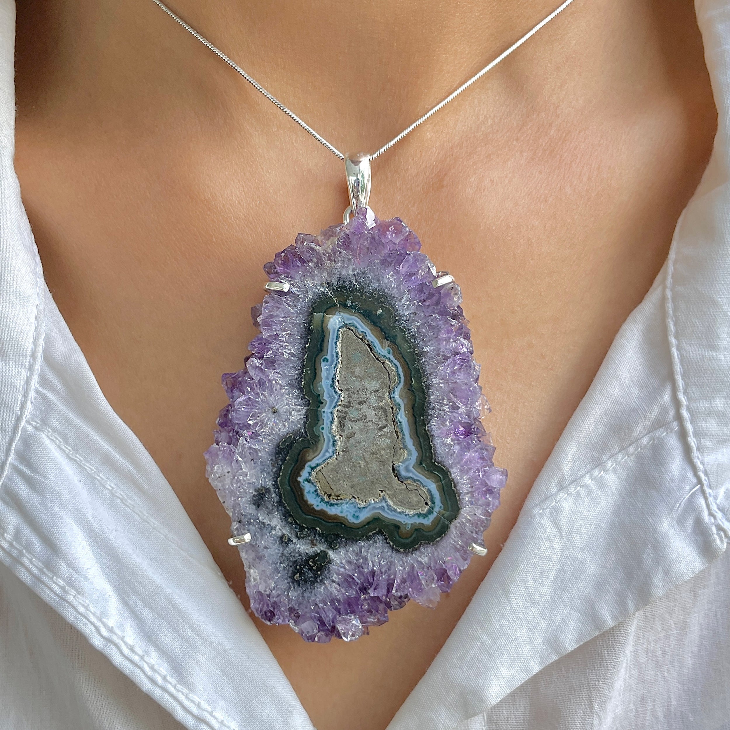 Amethyst Stalactite Pendant-(ASL-P-91.)