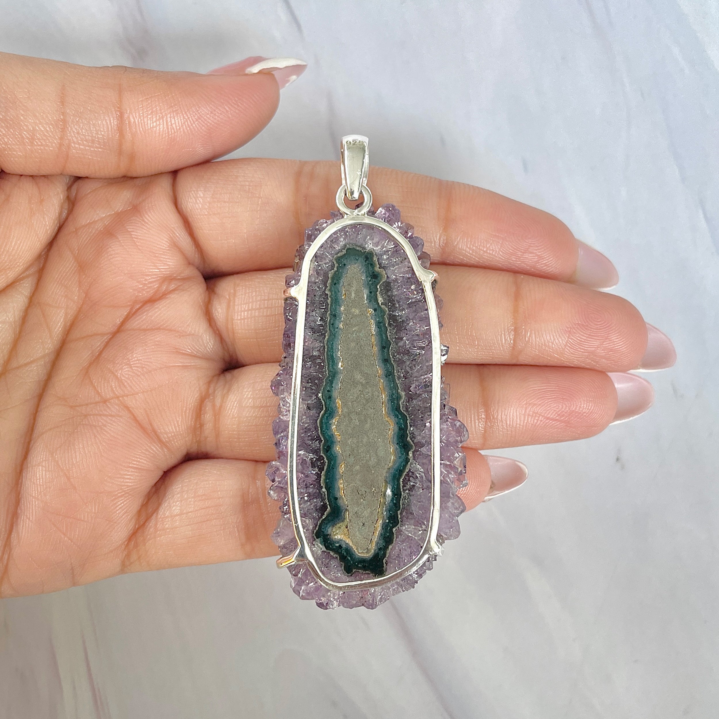 Amethyst Stalactite Pendant-(ASL-P-92.)