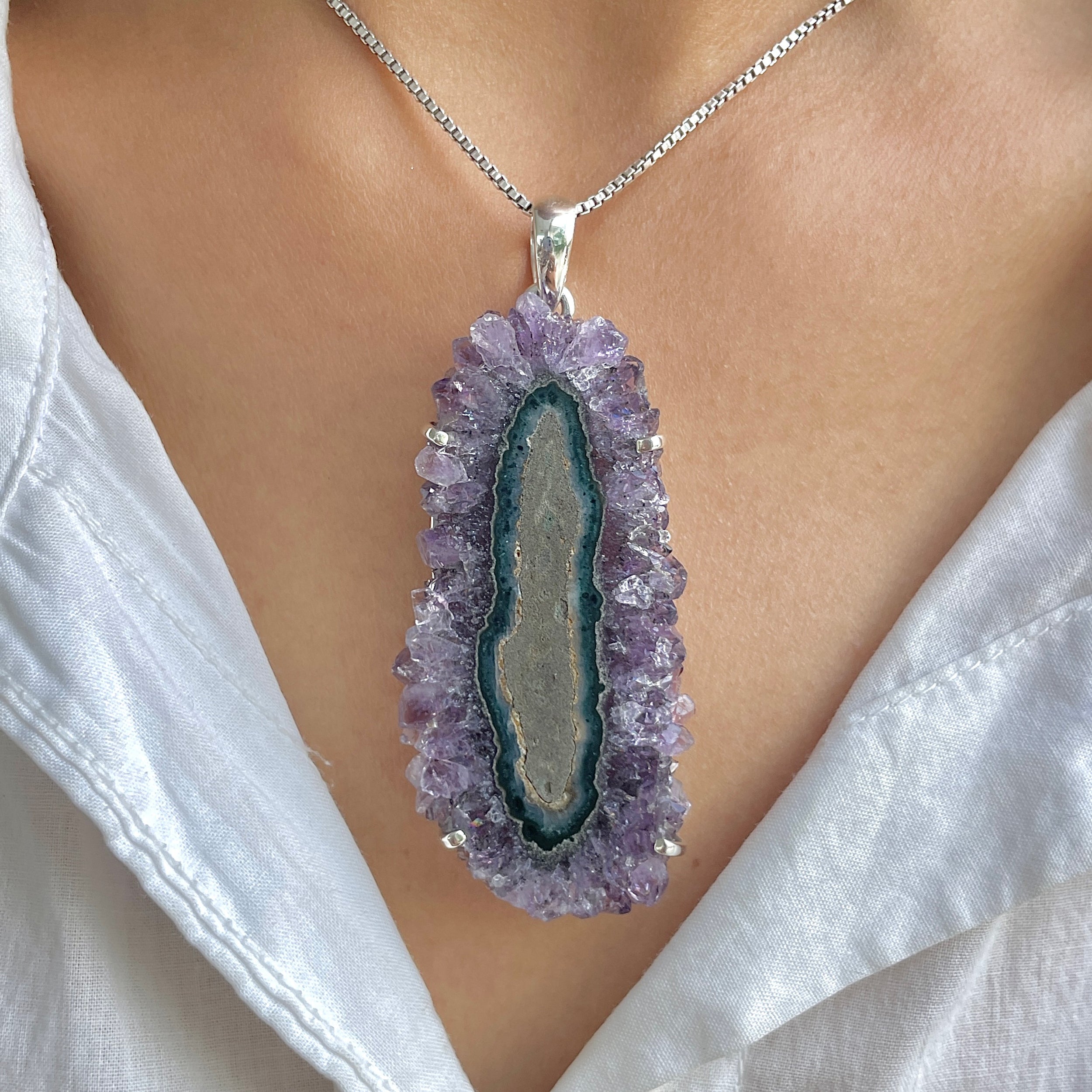 Amethyst Stalactite Pendant-(ASL-P-92.)