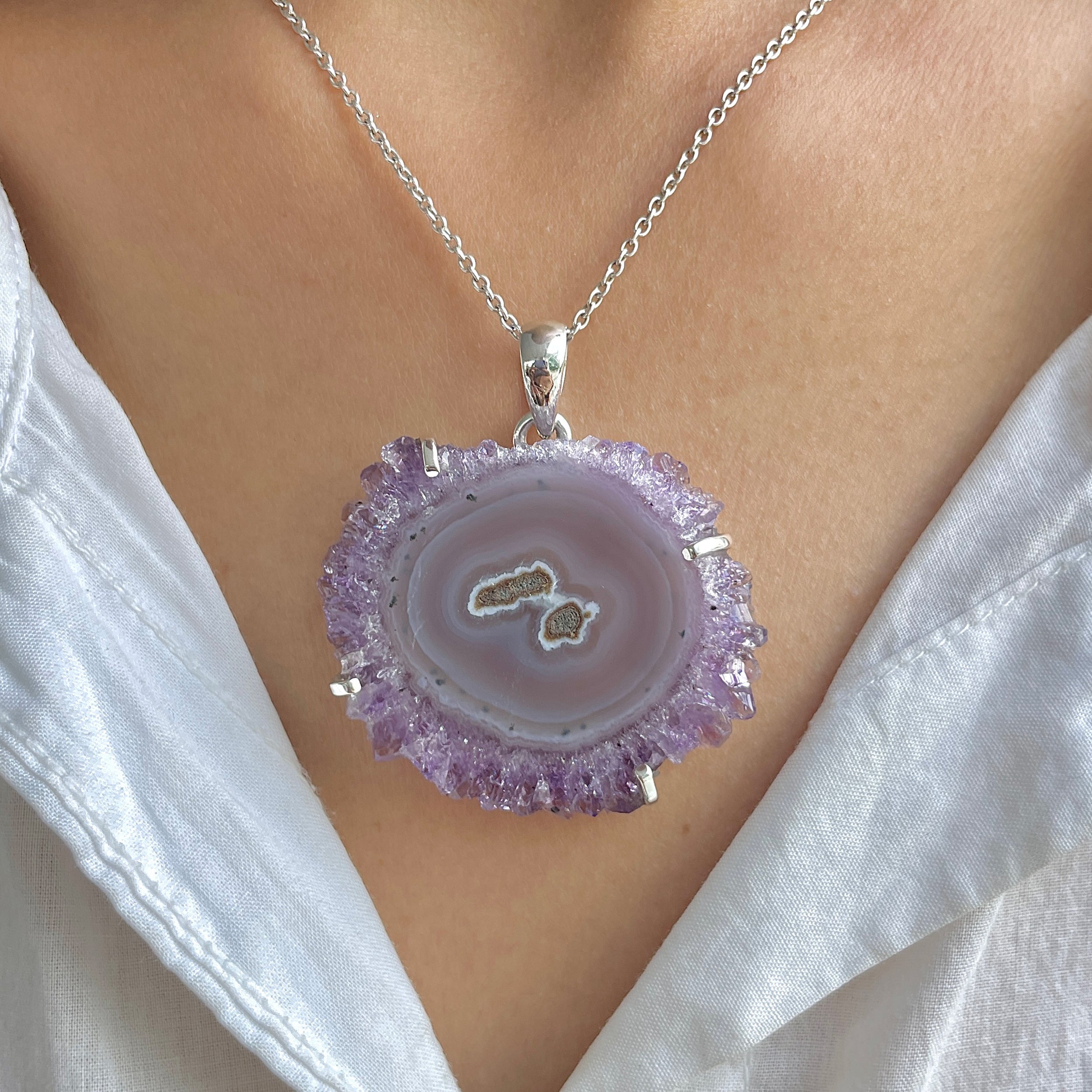 Amethyst Stalactite Pendant-(ASL-P-93.)