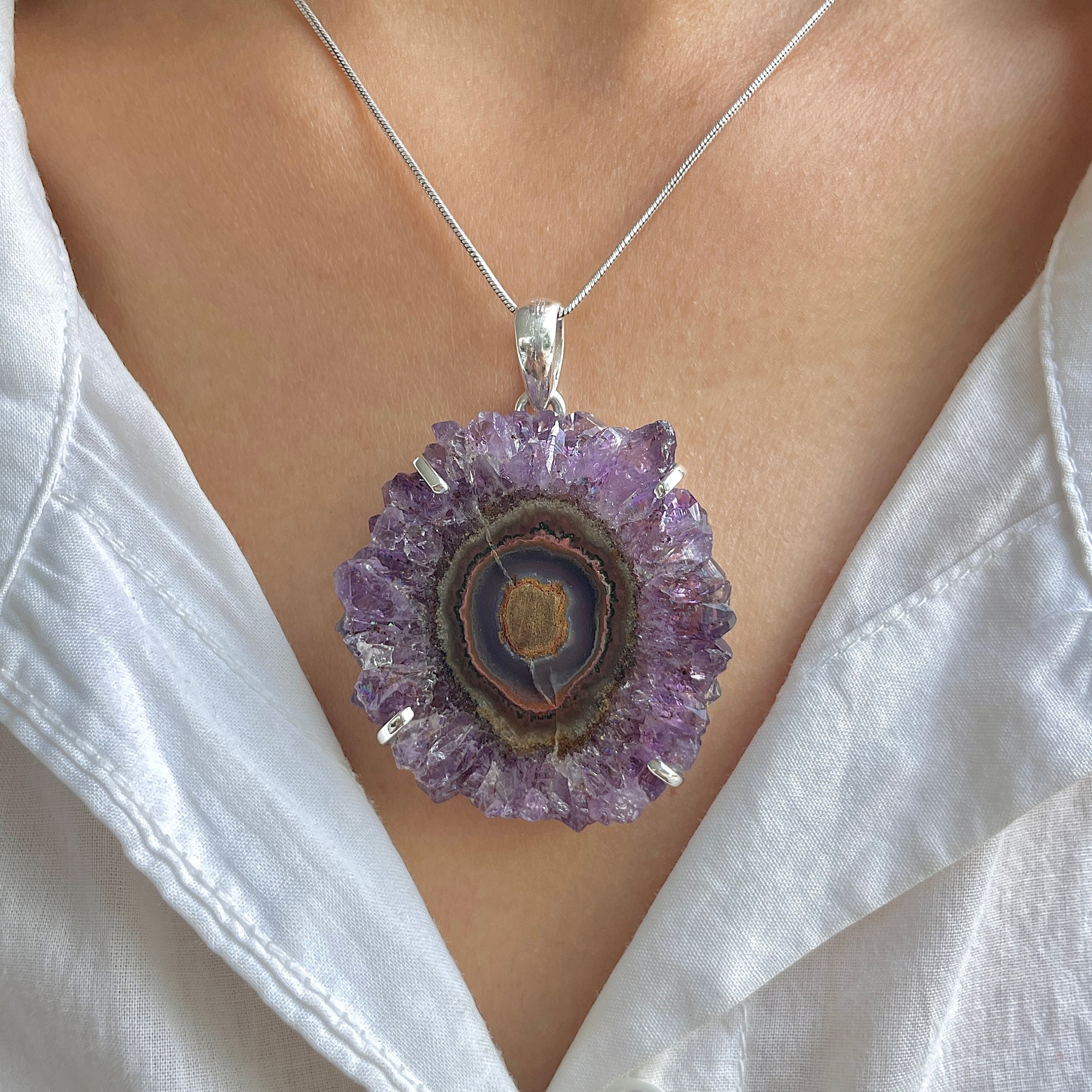 Amethyst Stalactite Pendant-(ASL-P-94.)