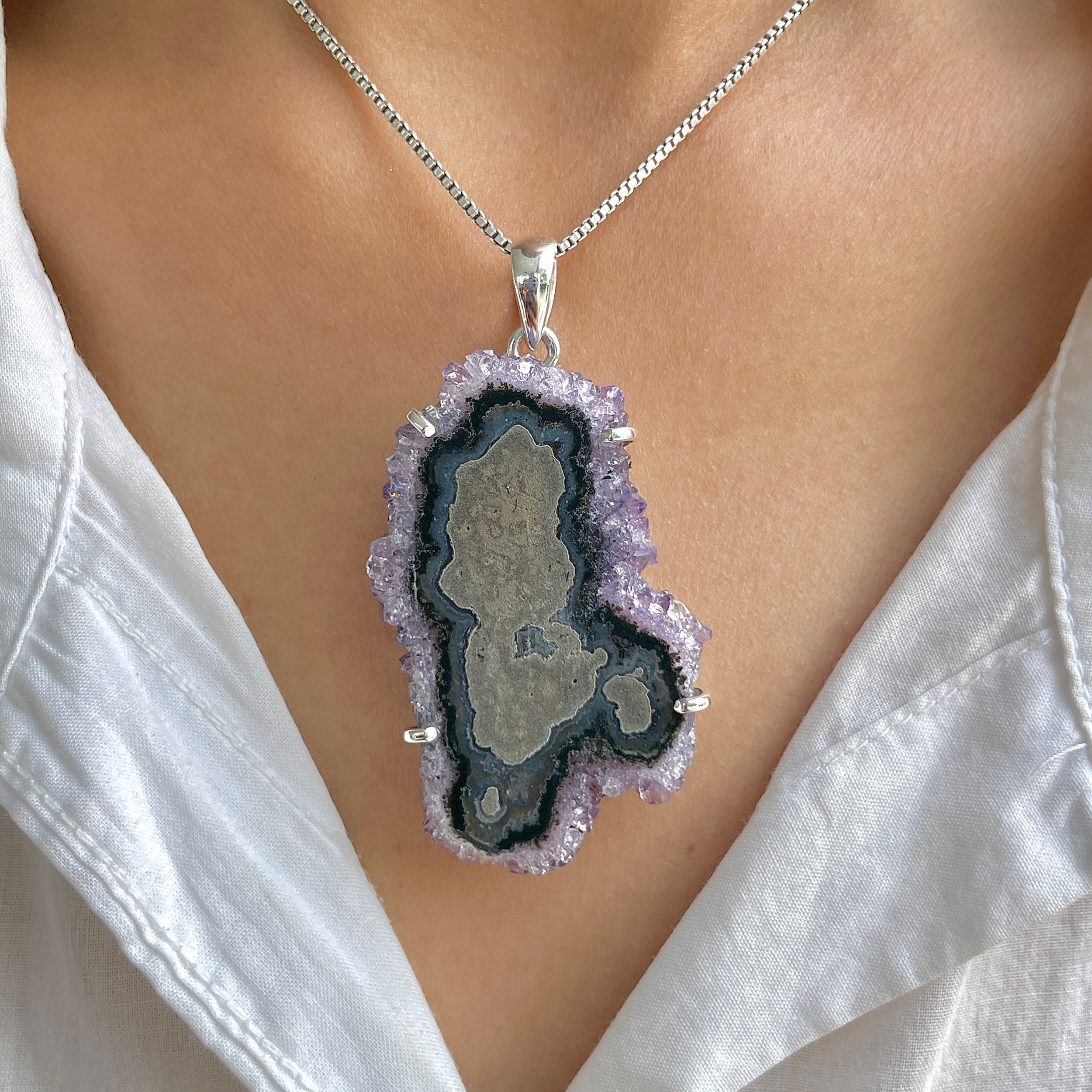 Amethyst Stalactite Pendant-(ASL-P-95.)