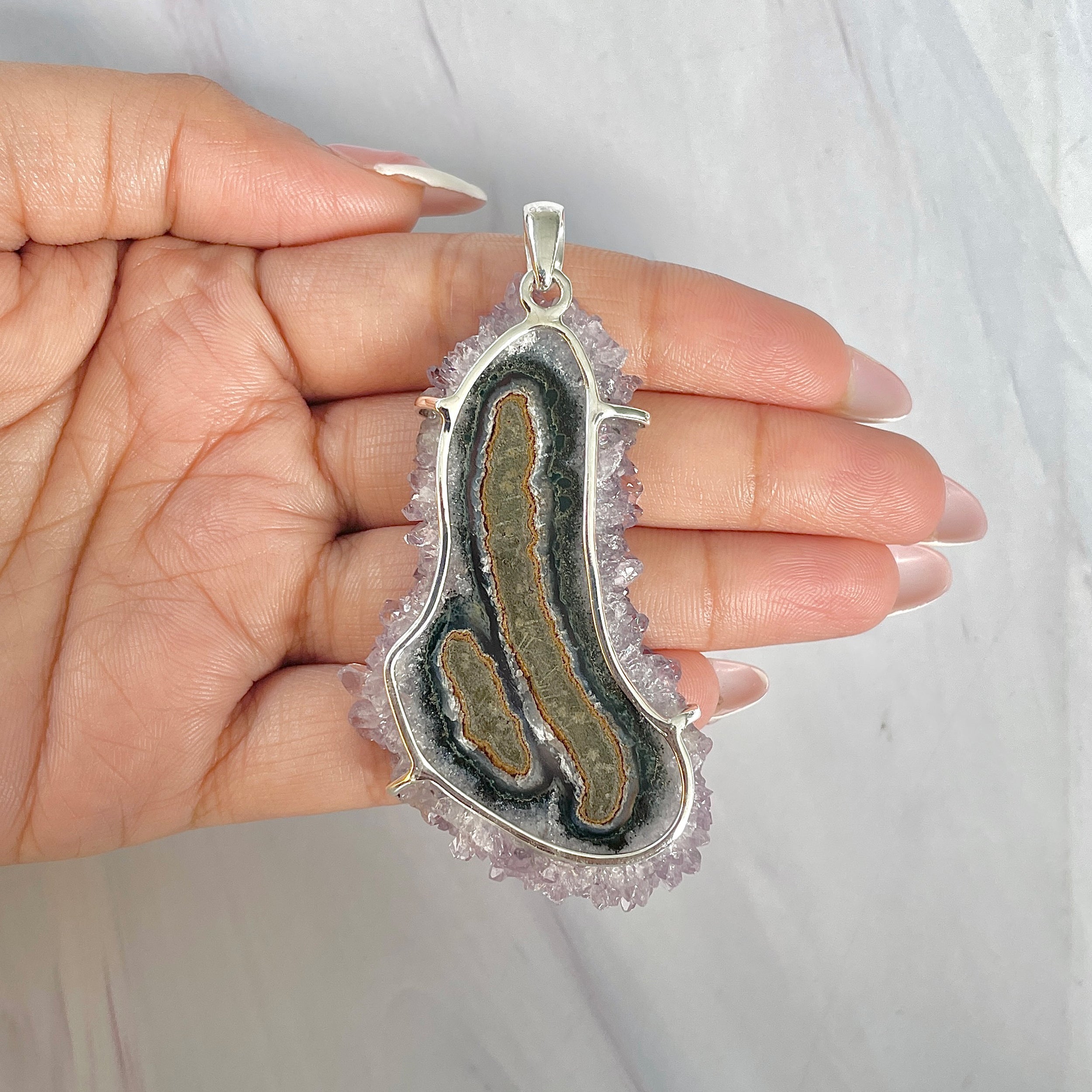 Amethyst Stalactite Pendant-(ASL-P-96.)