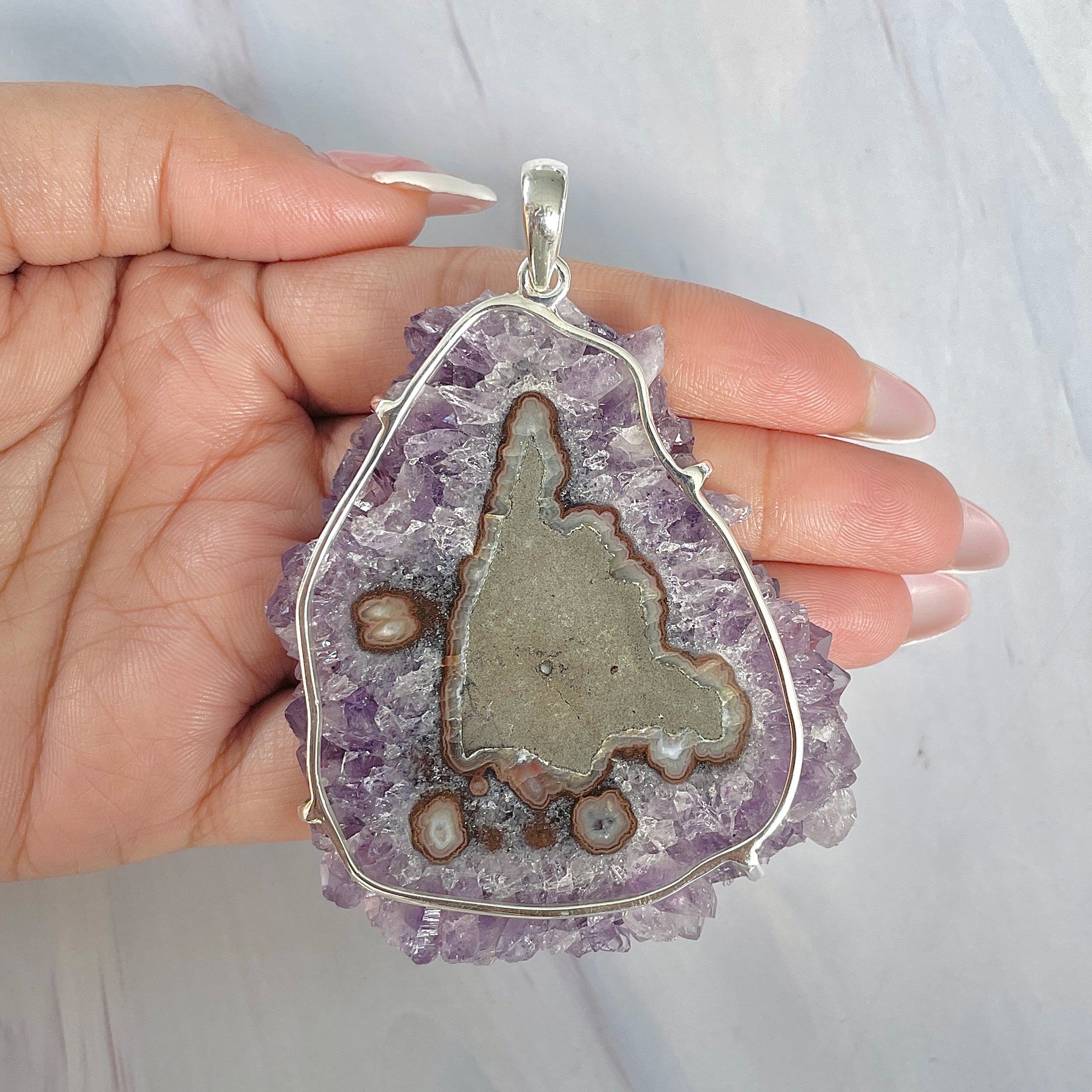 Amethyst Stalactite Pendant-(ASL-P-97.)