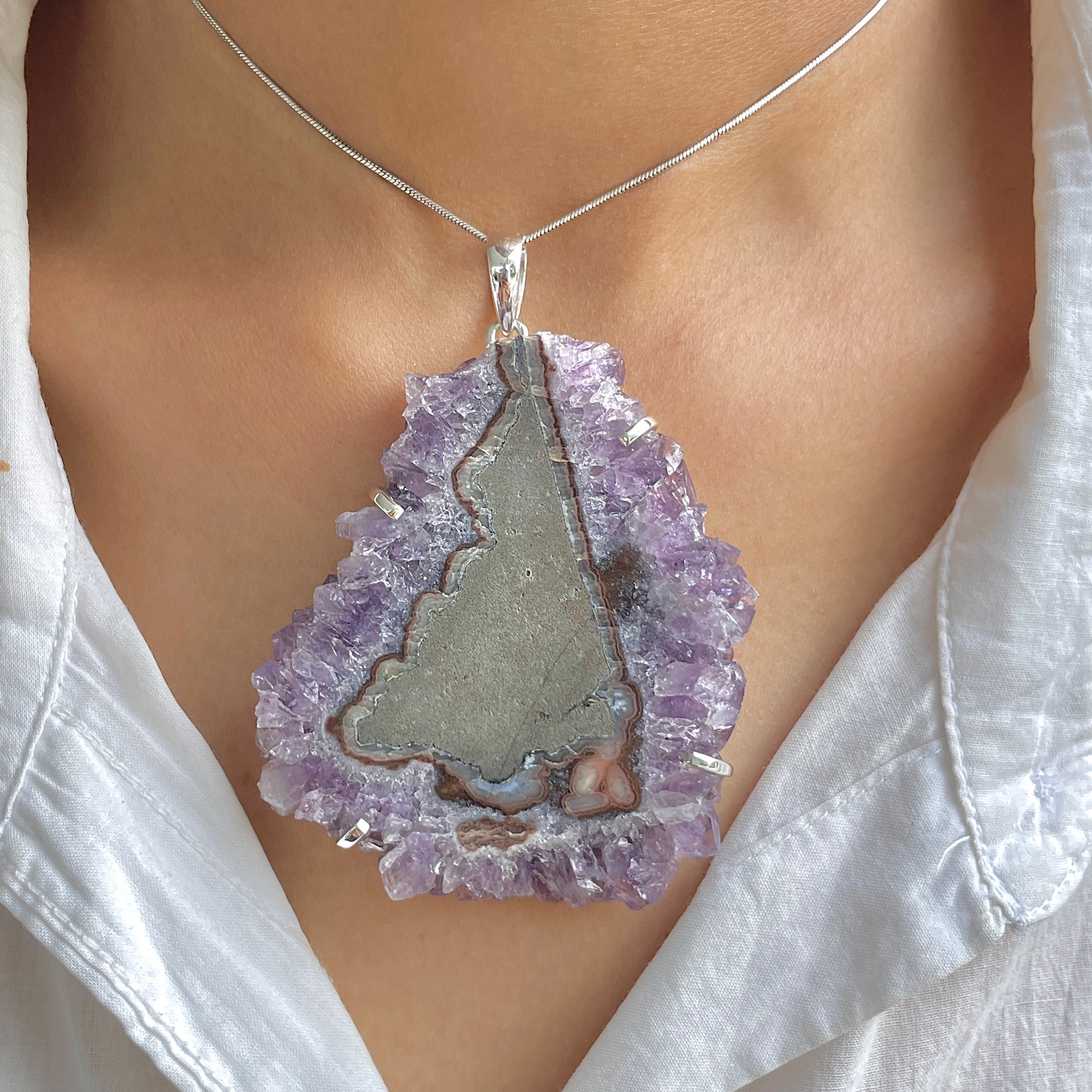 Amethyst Stalactite Pendant-(ASL-P-97.)
