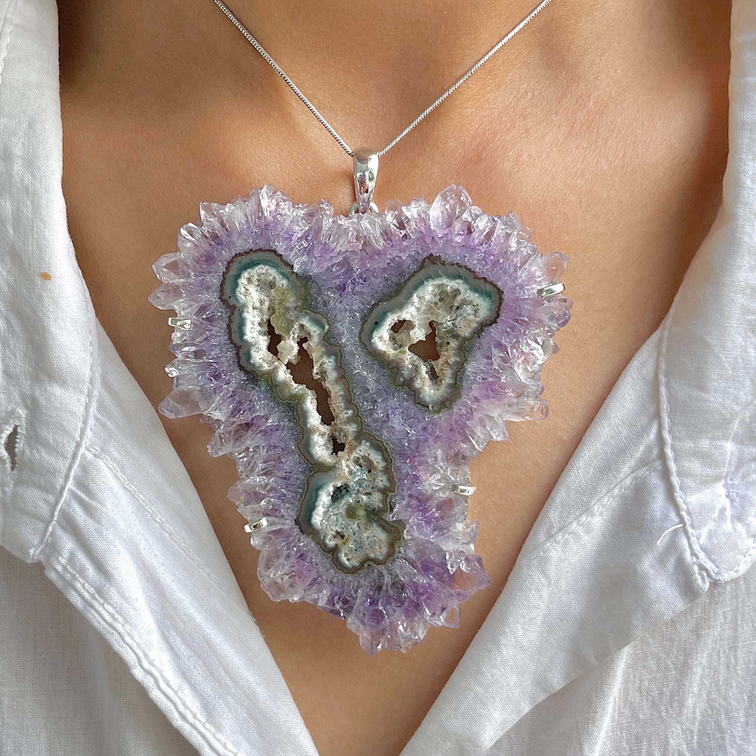 Amethyst Stalactite Pendant-(ASL-P-98.)