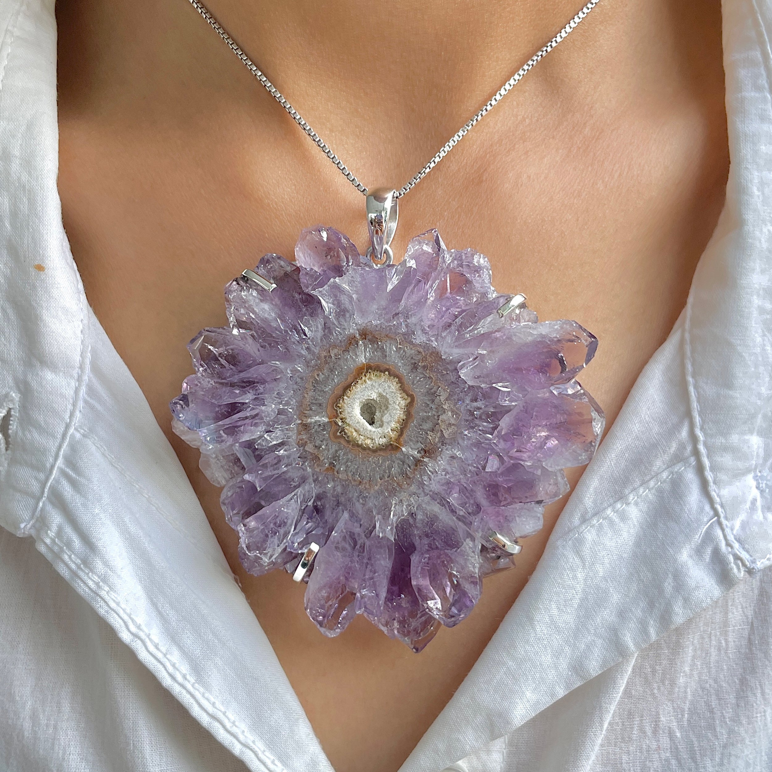 Amethyst Stalactite Pendant-(ASL-P-99.)