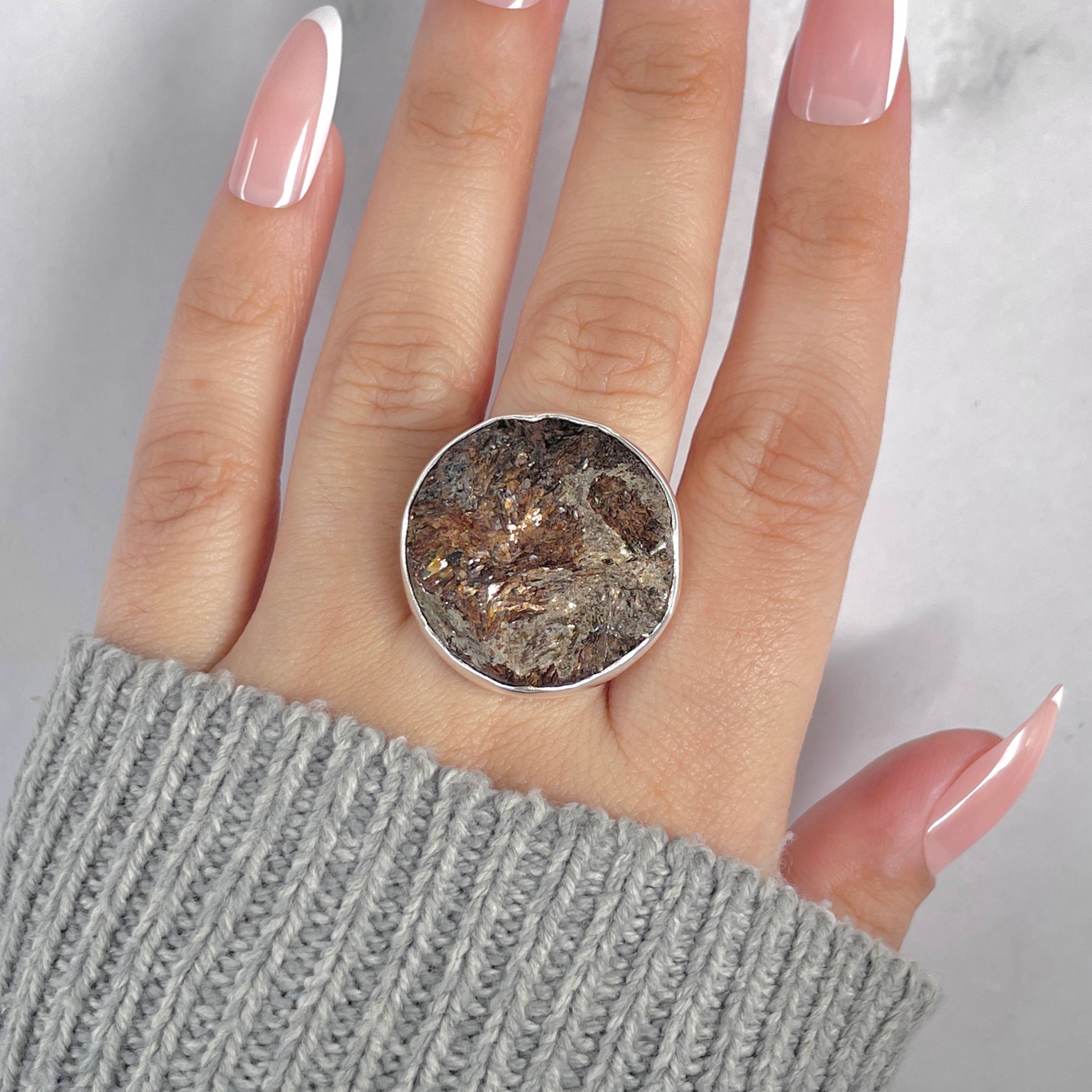 Astrophyllite Adjustable Ring-(AST-R-52.)
