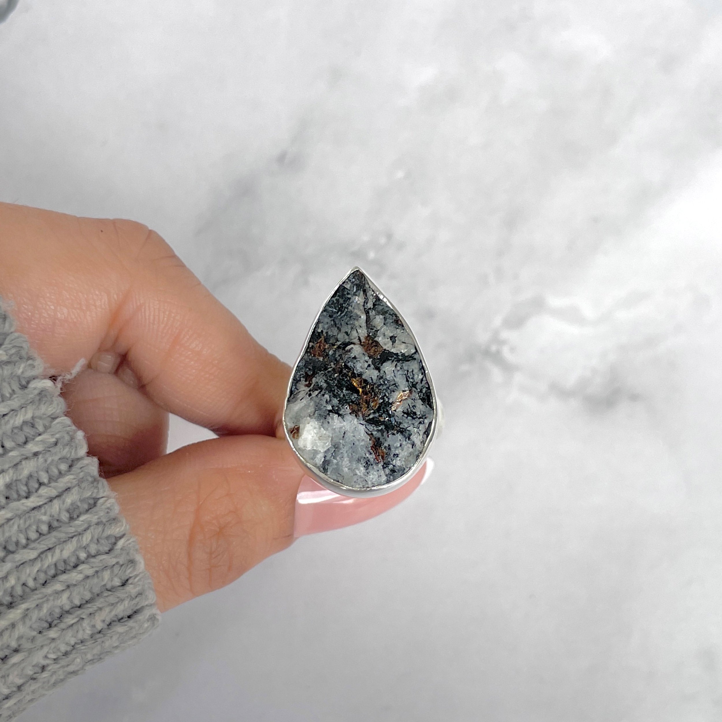 Astrophyllite Adjustable Ring-(AST-R-54.)