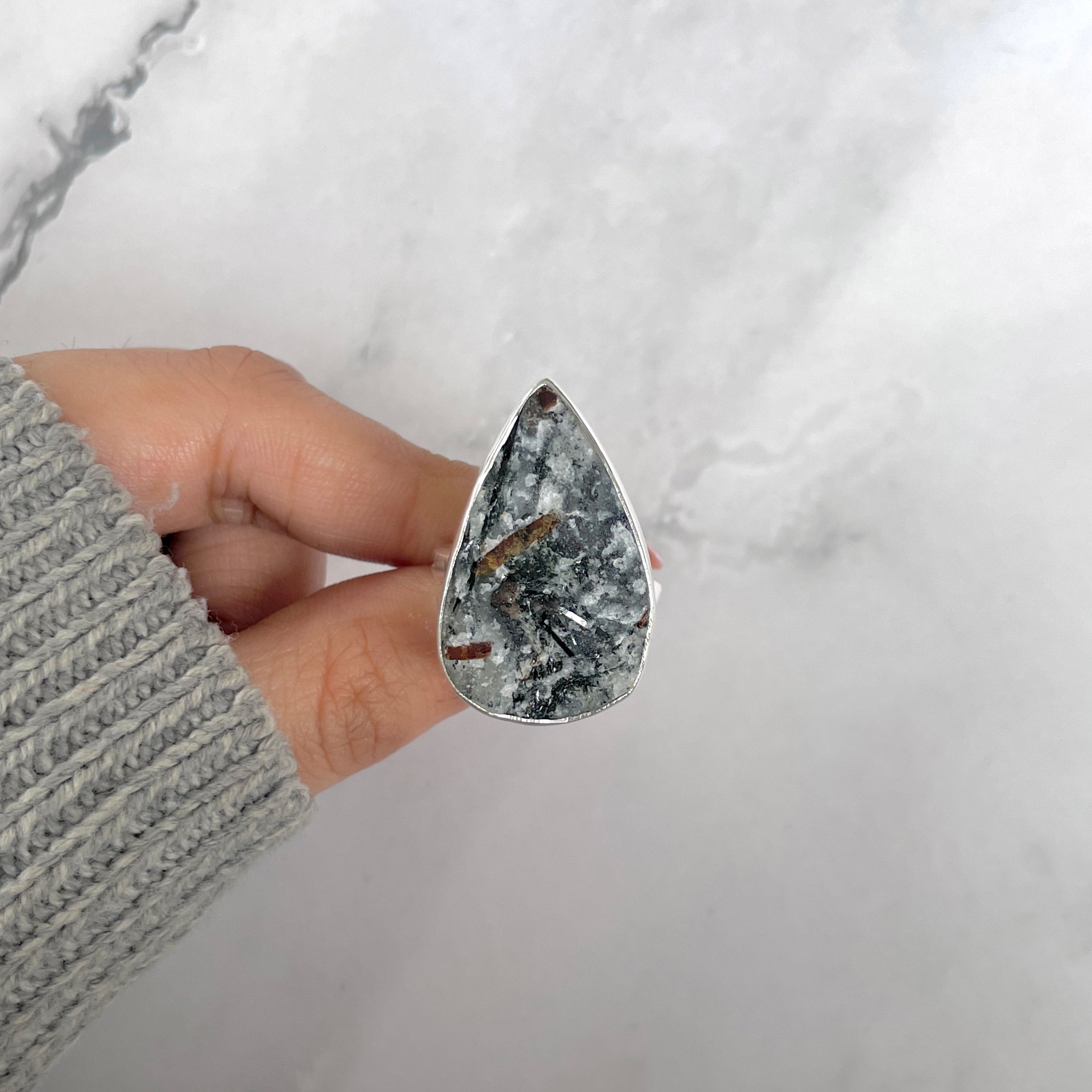 Astrophyllite Adjustable Ring-(AST-R-55.)