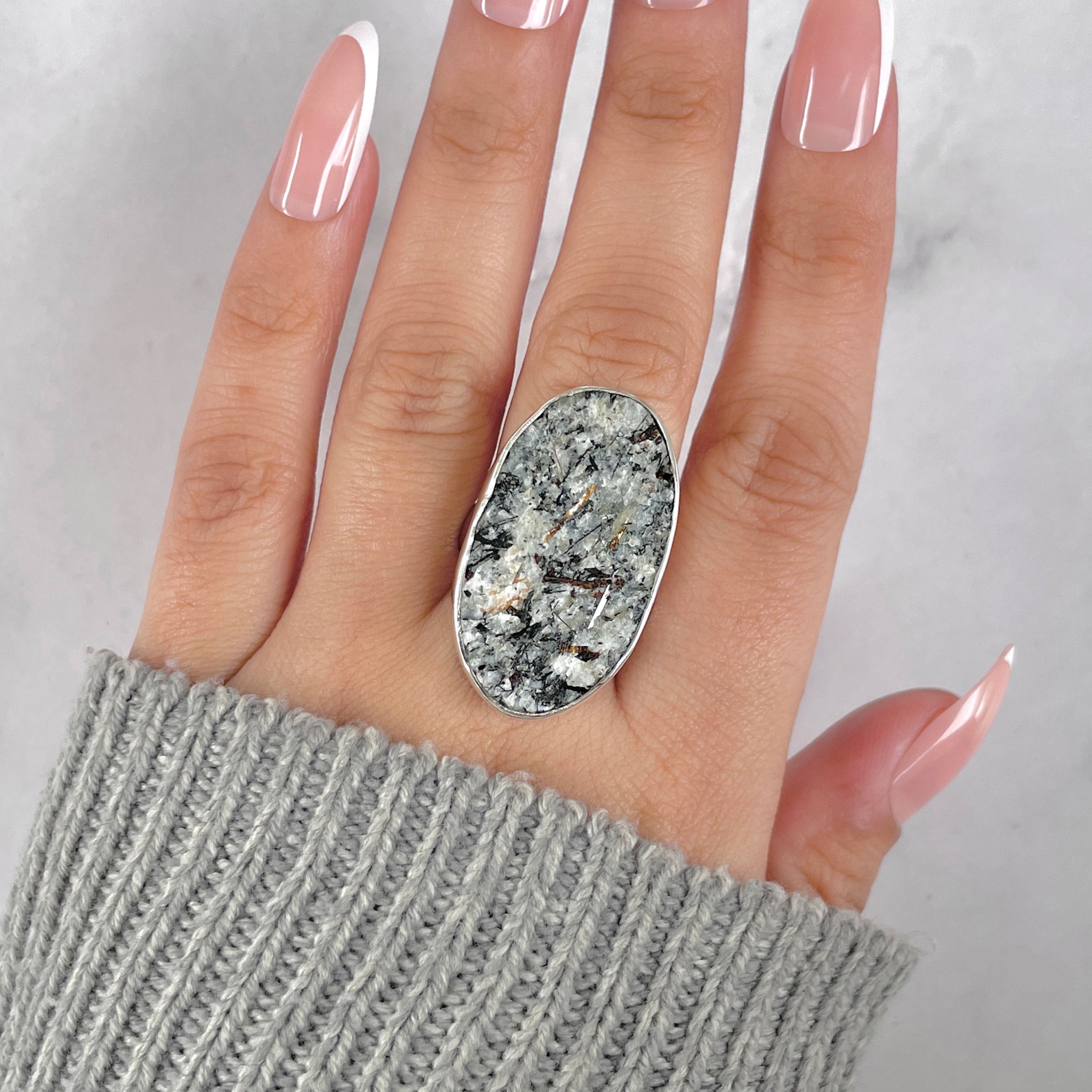 Astrophyllite Adjustable Ring-(AST-R-56.)