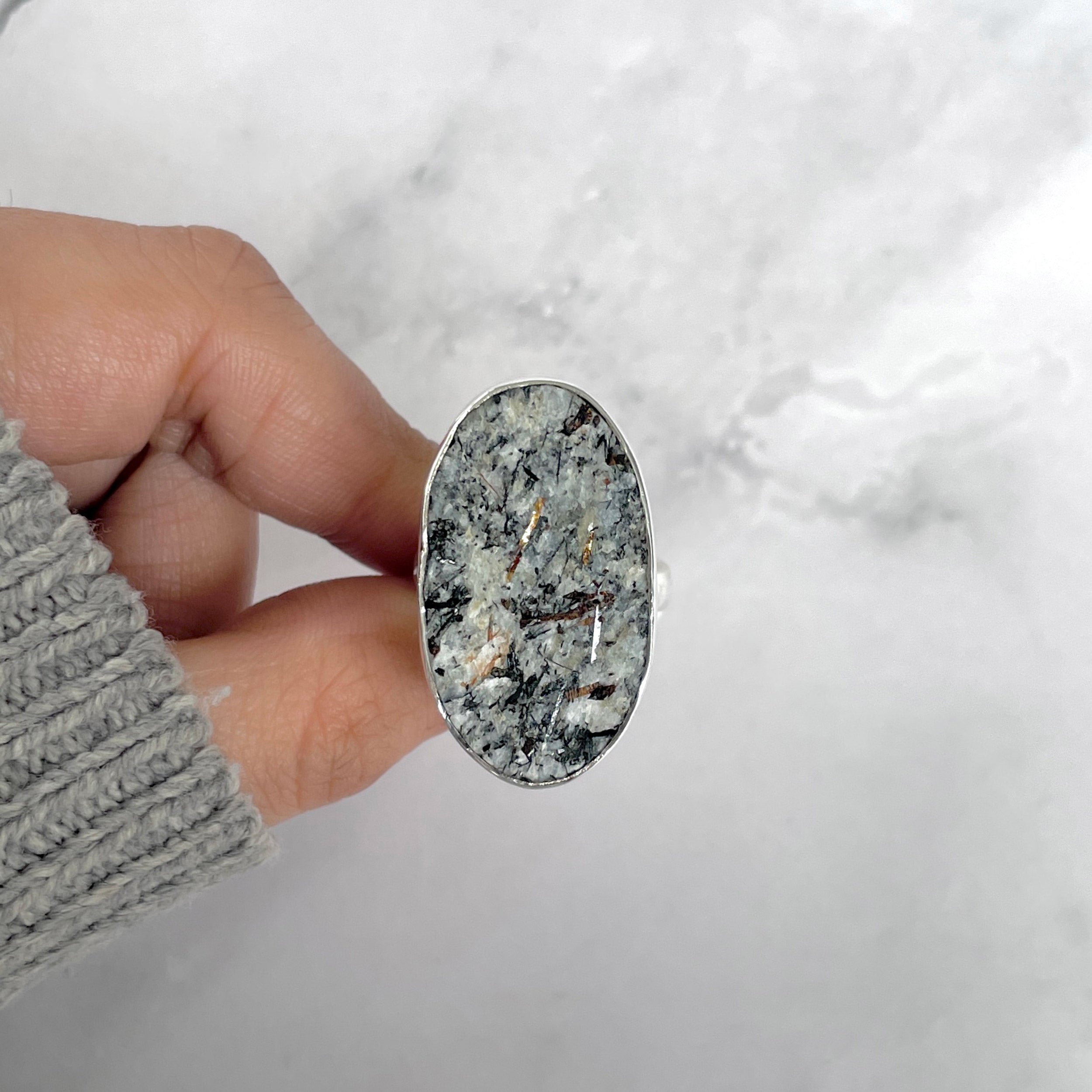 Astrophyllite Adjustable Ring-(AST-R-56.)
