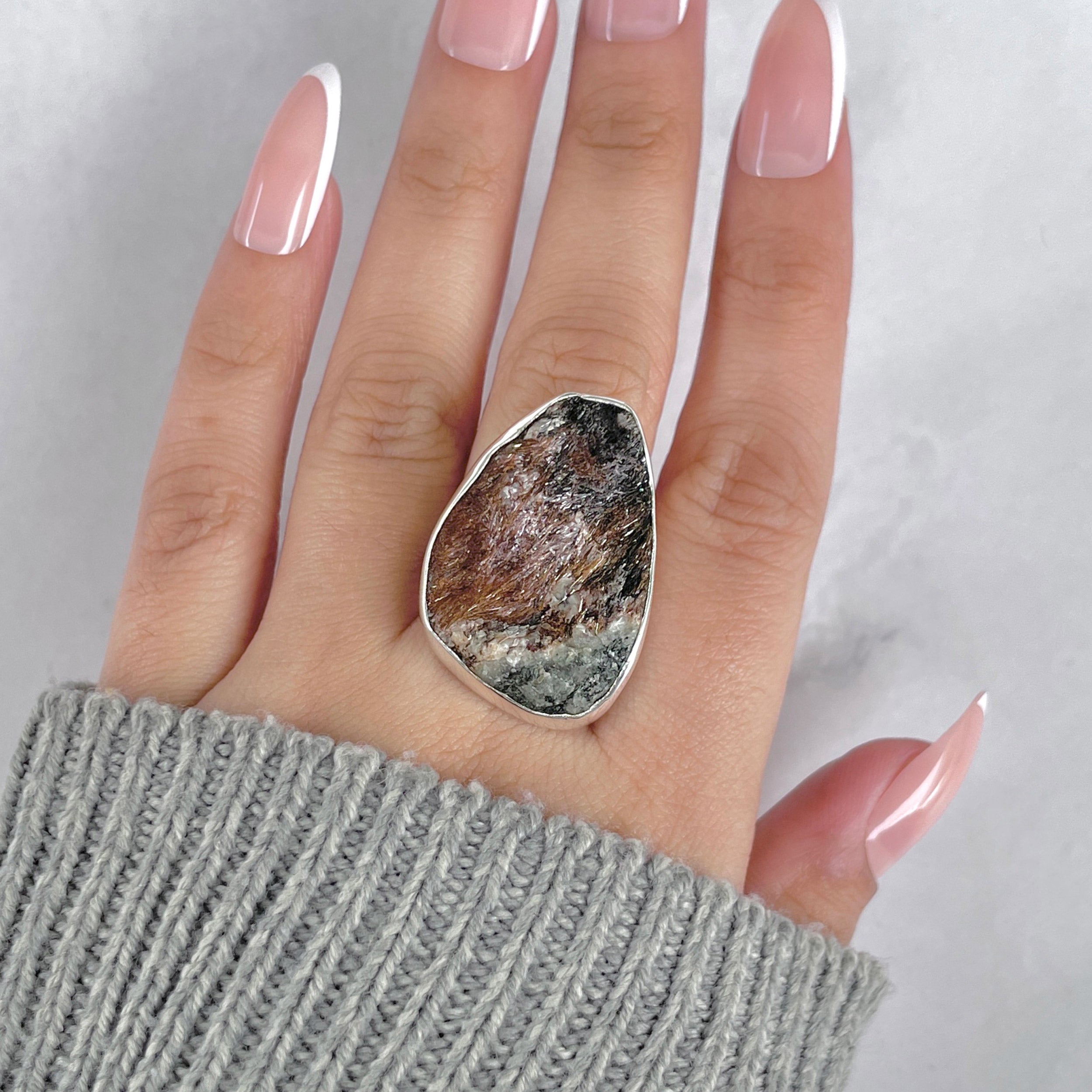 Astrophyllite Adjustable Ring-(AST-R-58.)