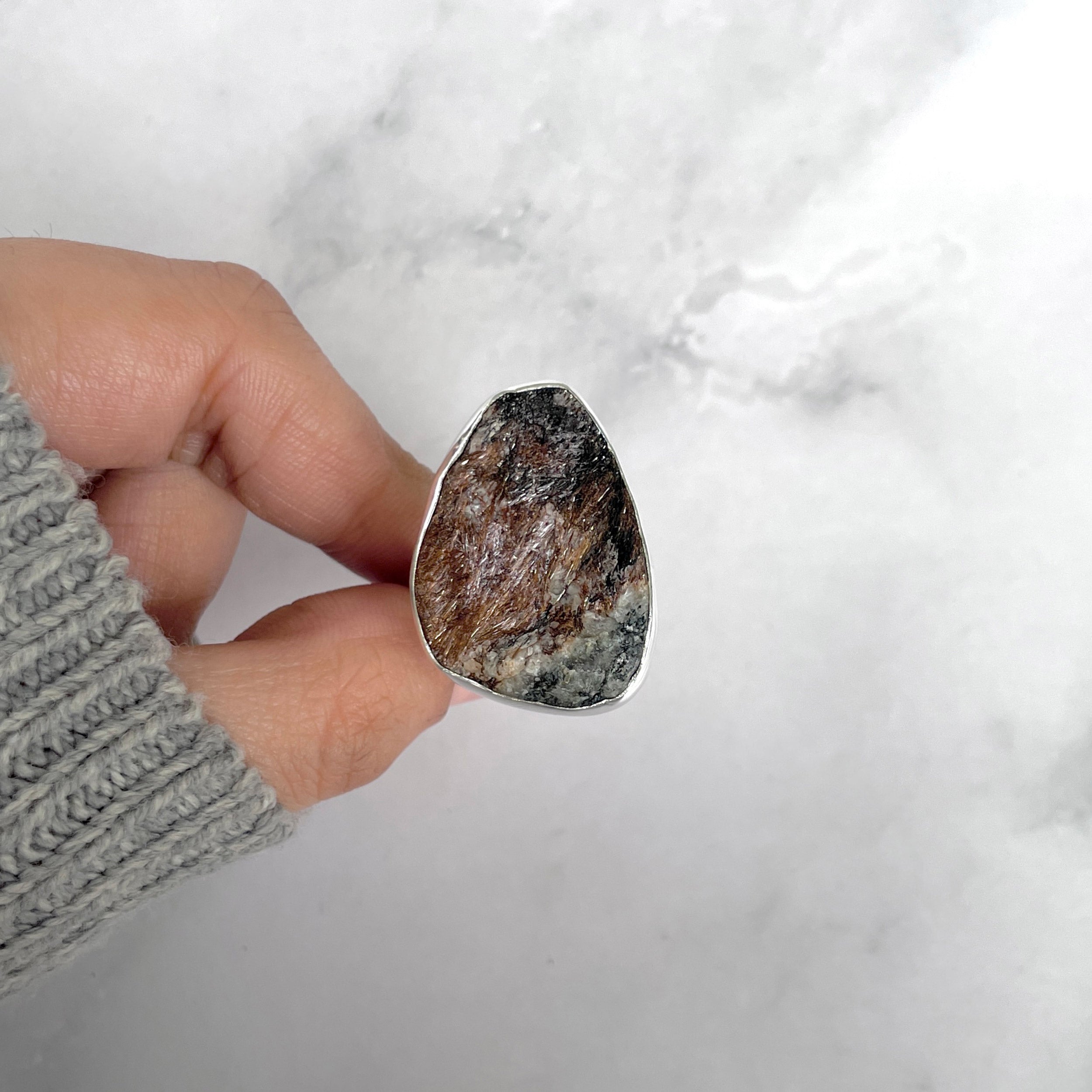 Astrophyllite Adjustable Ring-(AST-R-58.)