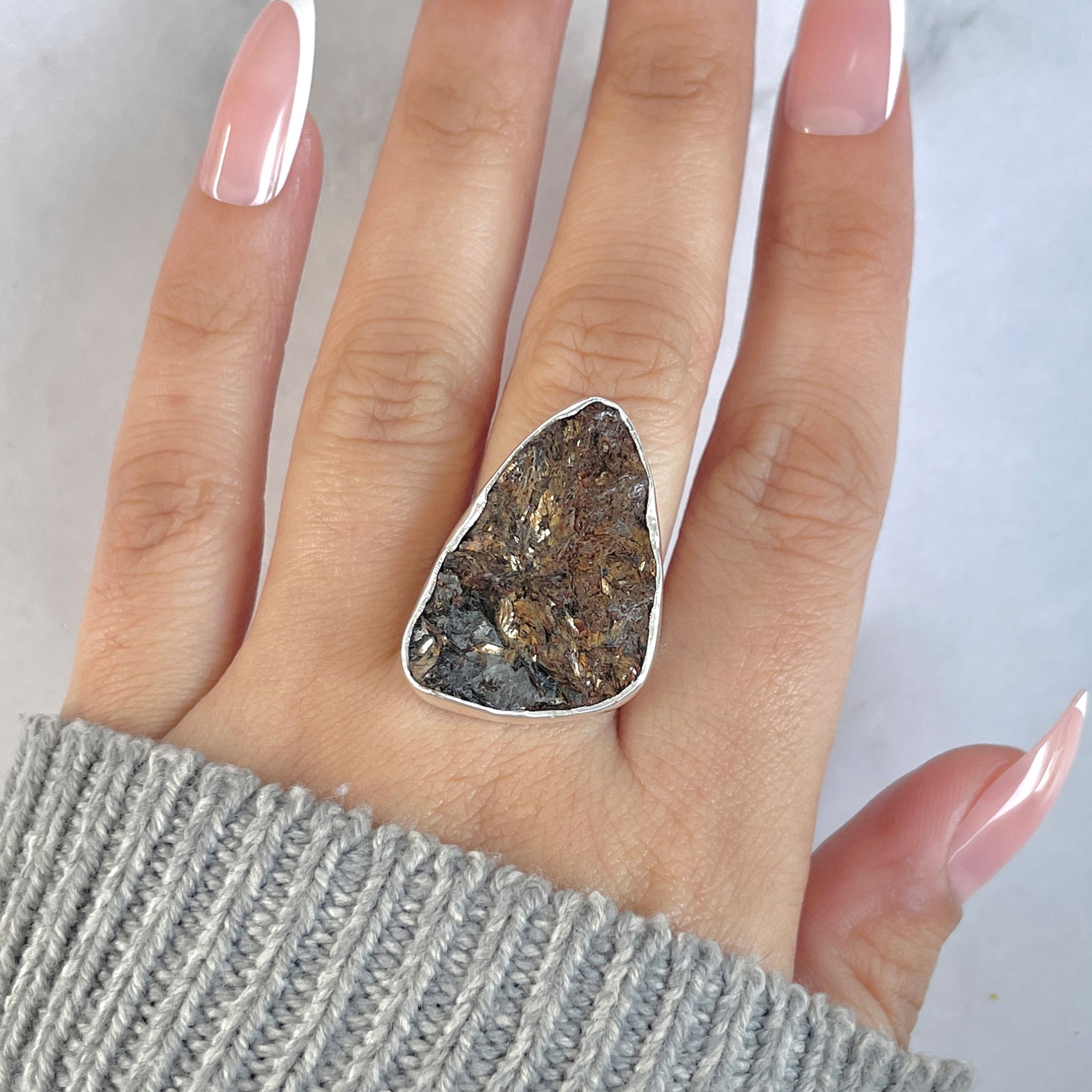 Astrophyllite Adjustable Ring-(AST-R-65.)