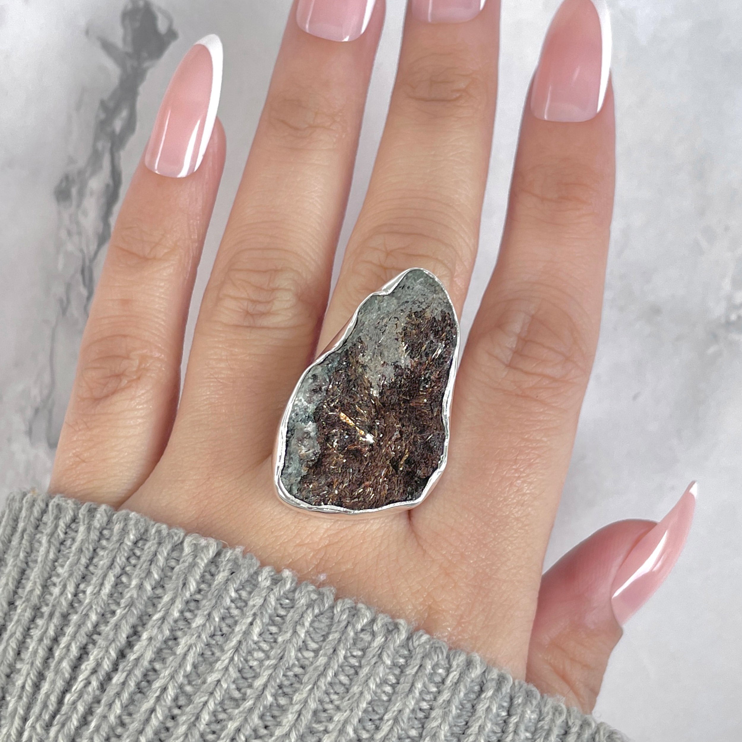 Astrophyllite Adjustable Ring-(AST-R-74.)
