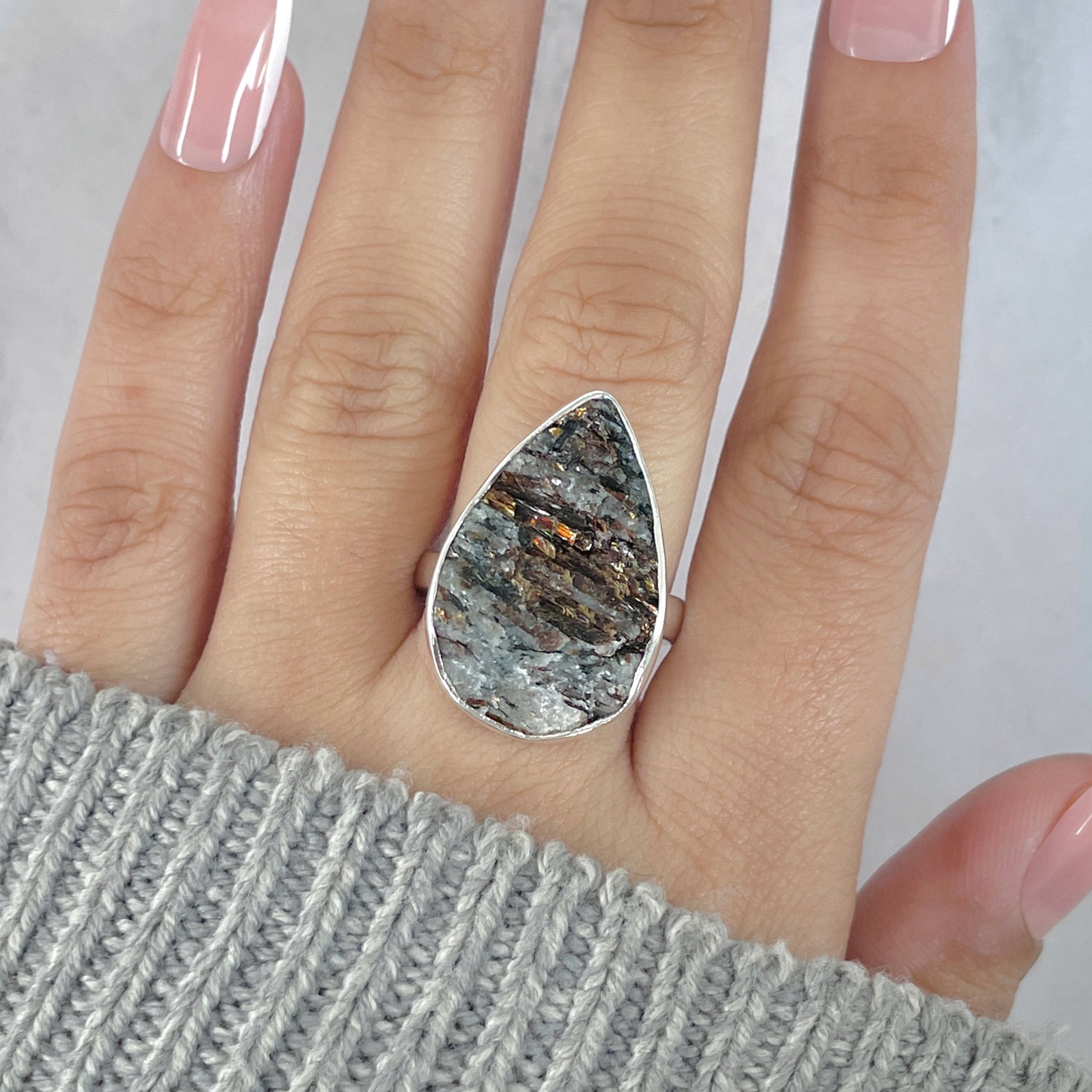 Astrophyllite Adjustable Ring-(AST-R-80.)