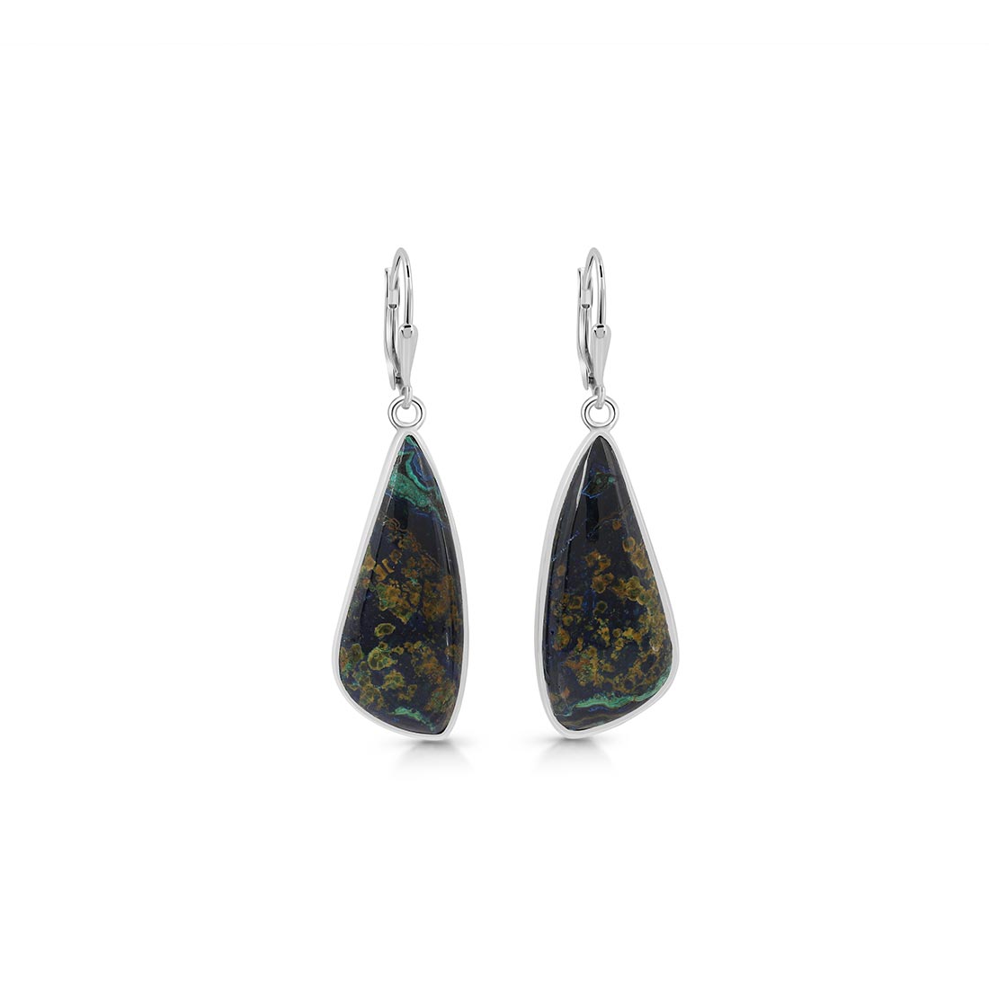 Azurite Malachite Earring-(AZM-E-3.)