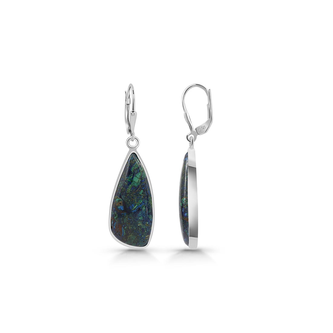 Azurite Malachite Earring-(AZM-E-6)