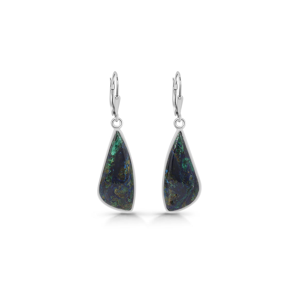 Azurite Malachite Earring-(AZM-E-8.)