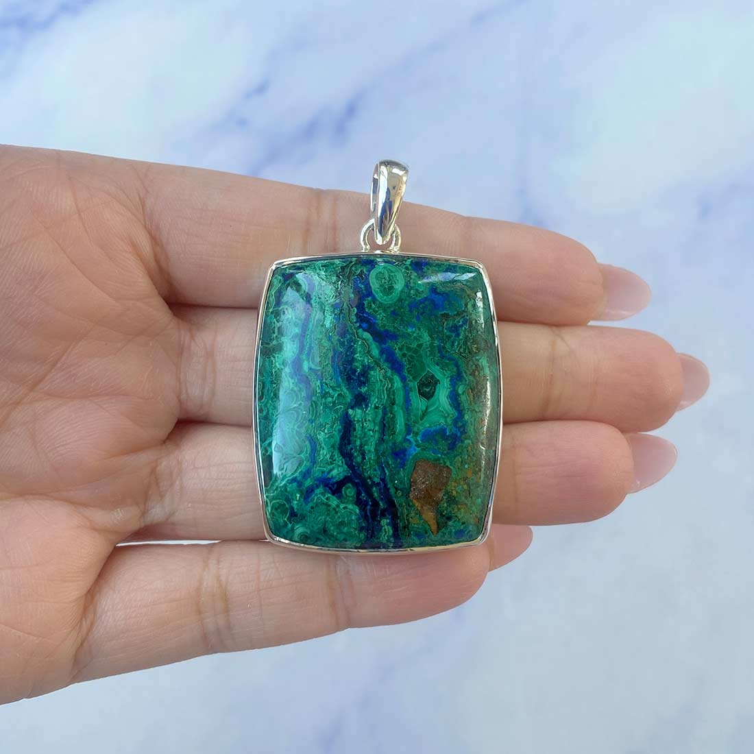 Azurite Malachite Pendant-(AZM-P-1.)