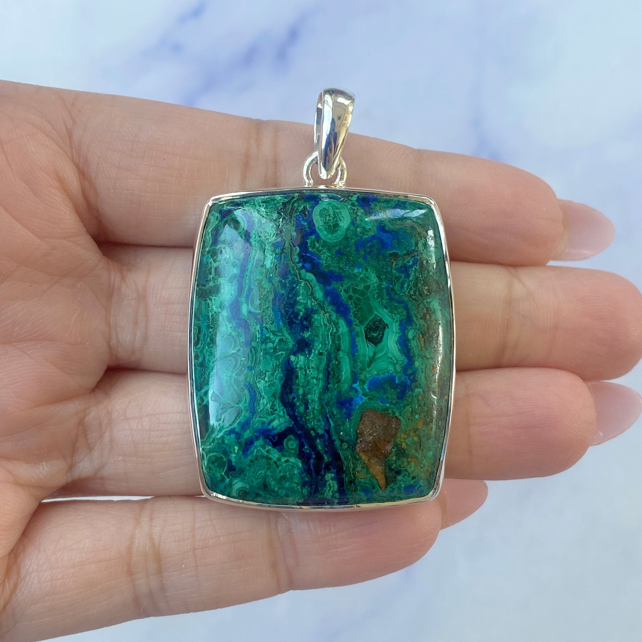 Azurite Malachite Pendant-(AZM-P-1.)