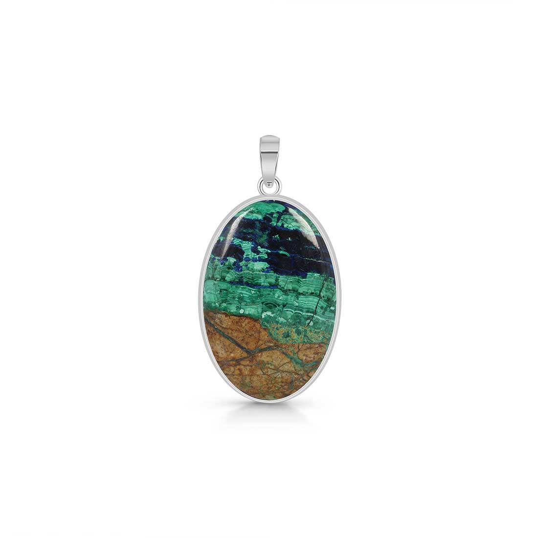 Azurite Malachite Pendant-(AZM-P-18.)
