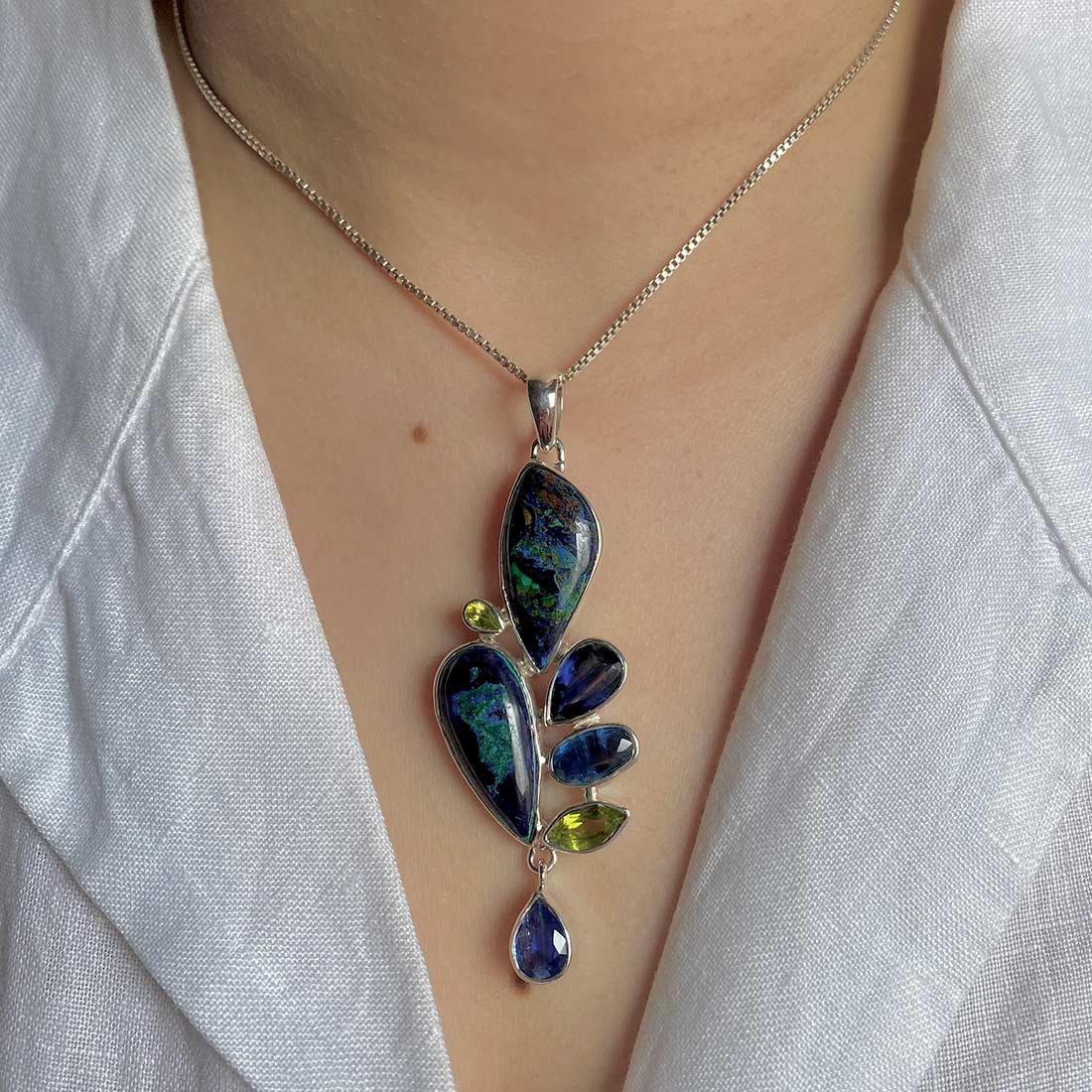 Azurite Malachite Pendant-(AZM-P-42.)