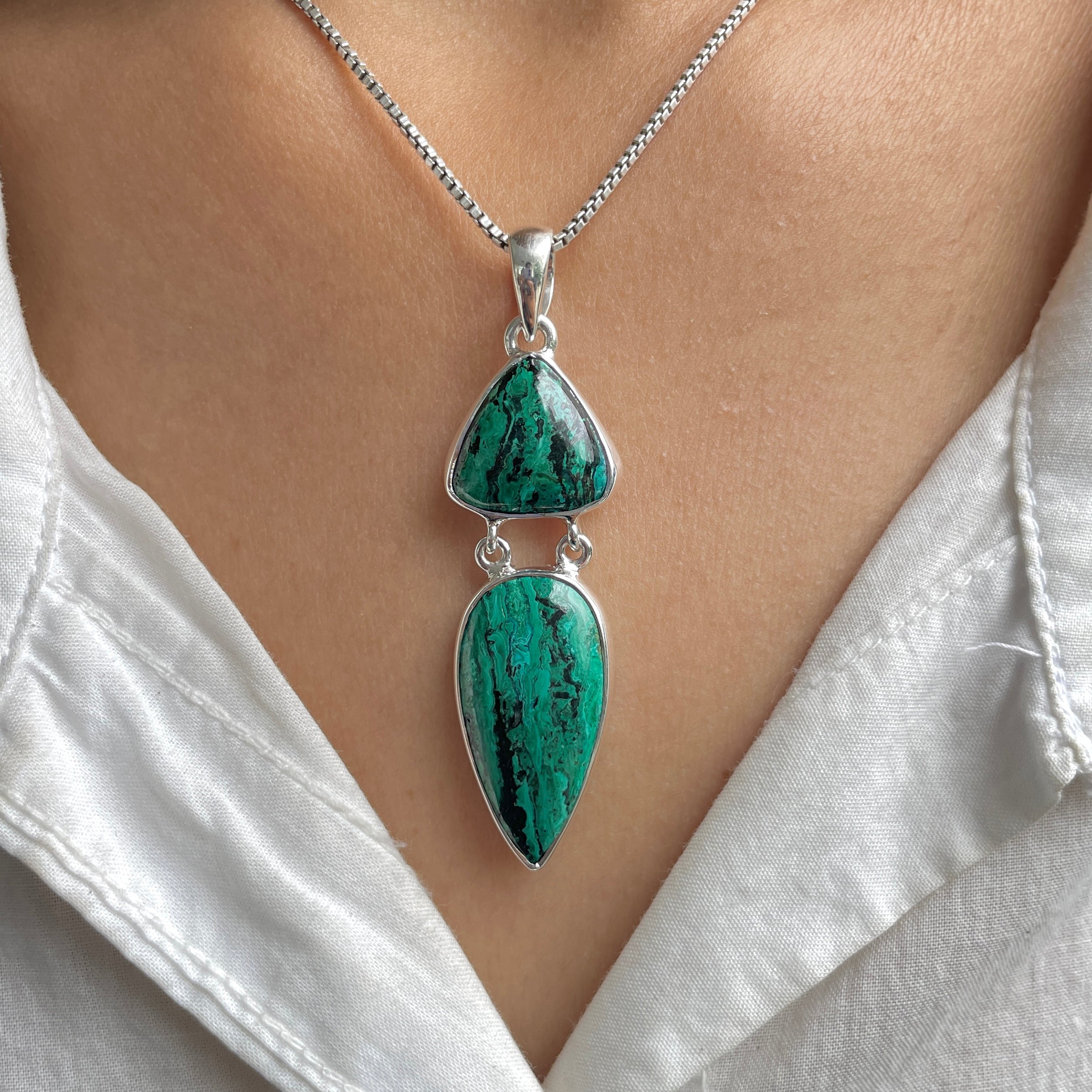 Azurite Malachite Pendant-(AZM-P-59.)