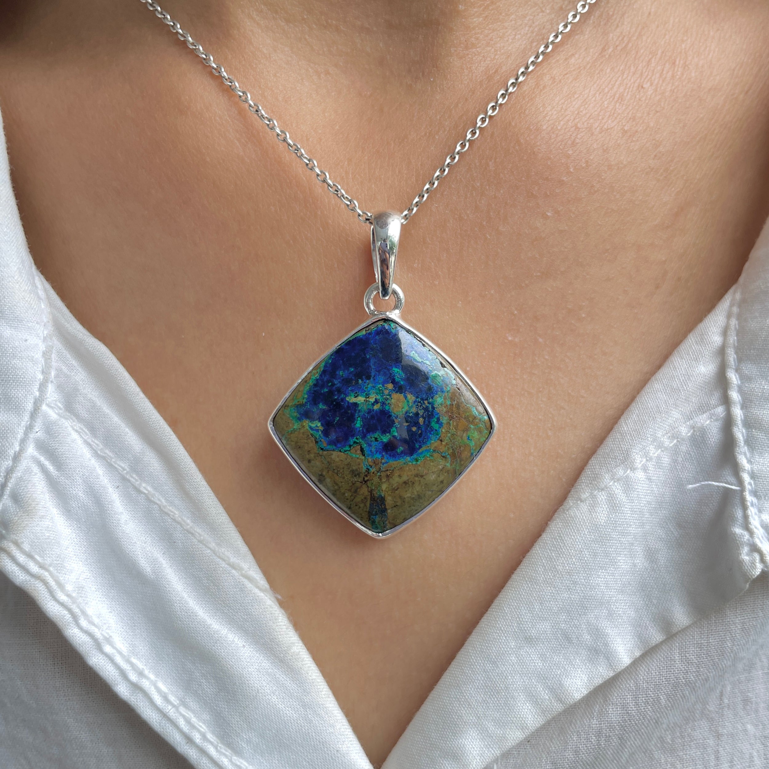 Azurite Malachite Pendant-(AZM-P-82.)