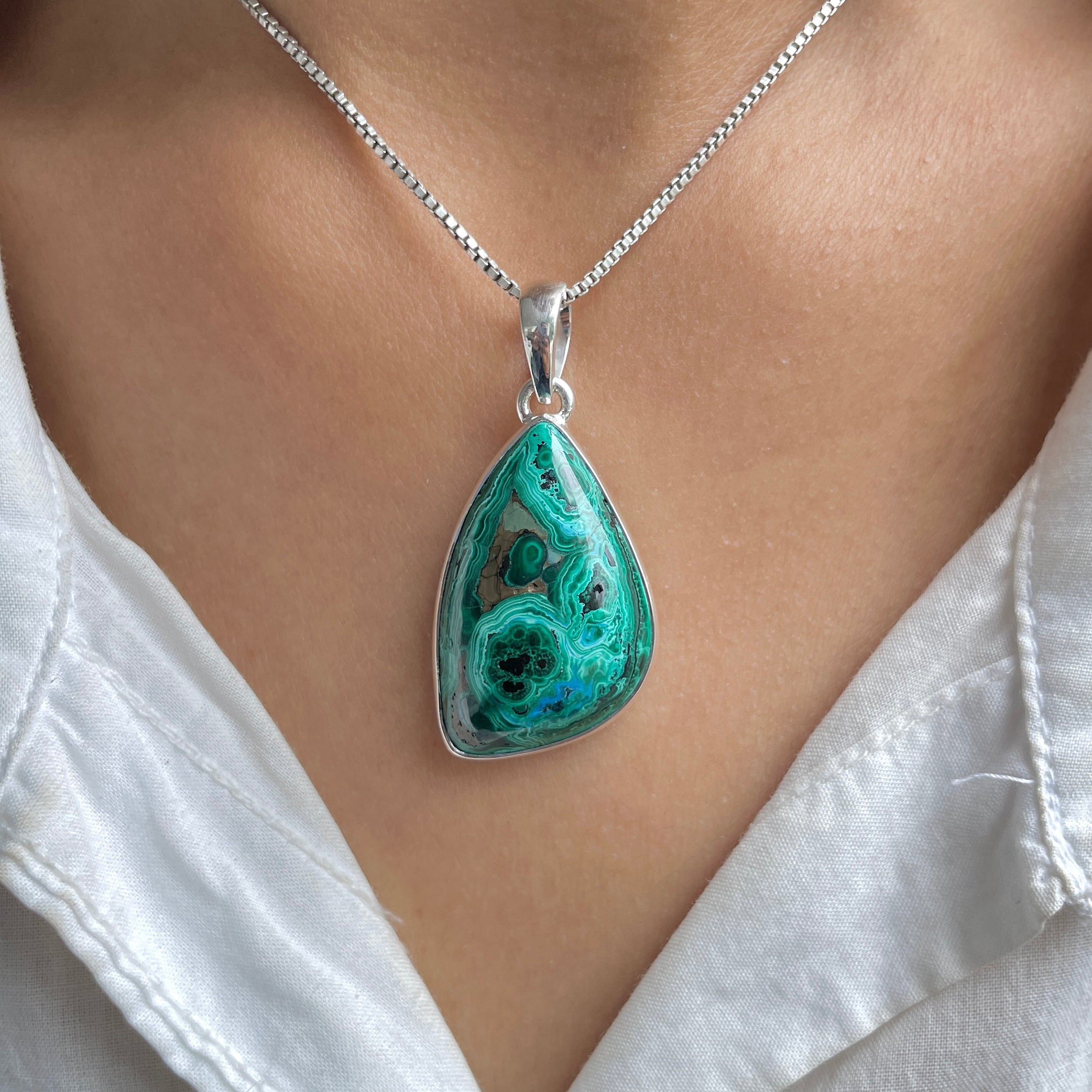 Azurite Malachite Pendant-(AZM-P-87.)