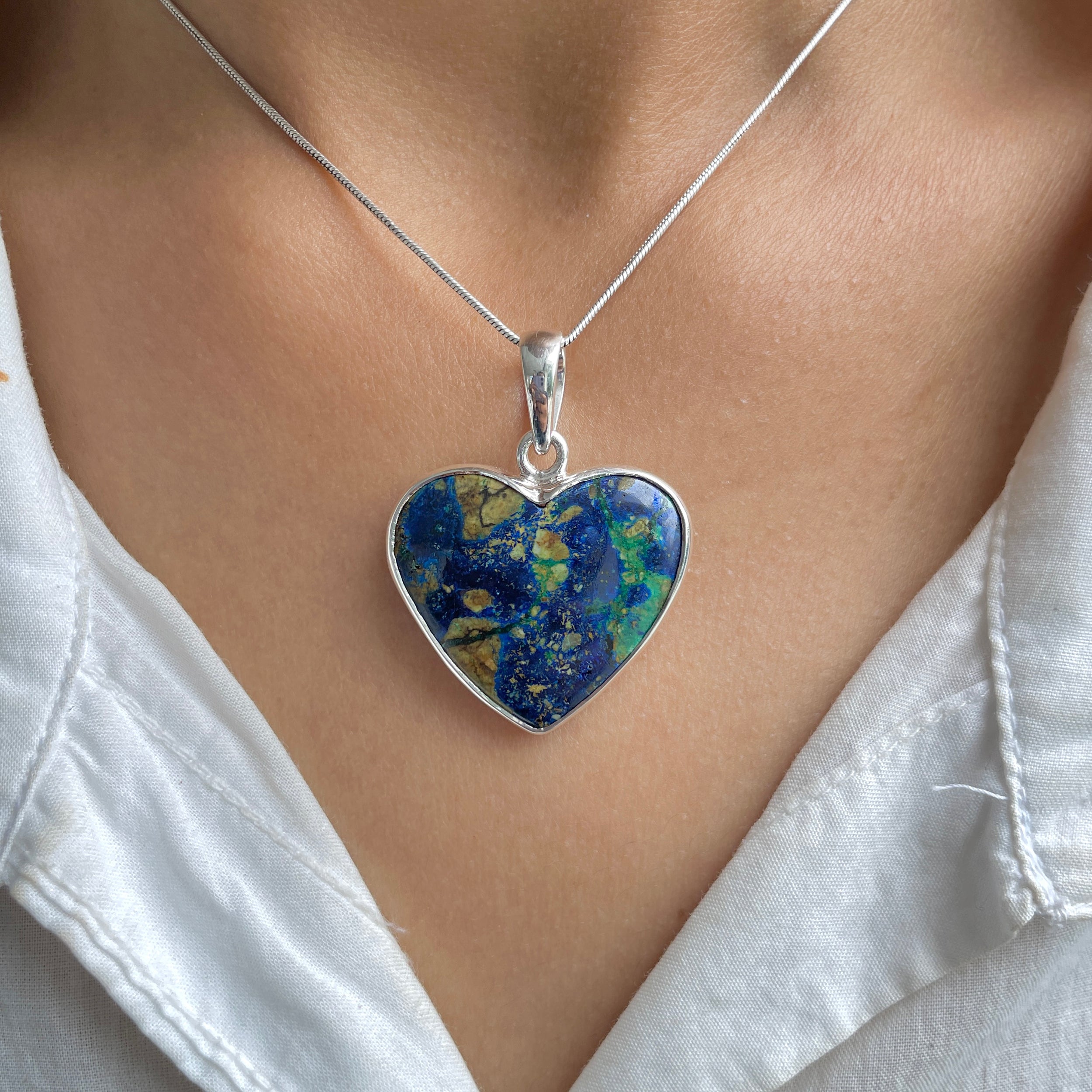 Azurite Malachite Pendant-(AZM-P-92.)