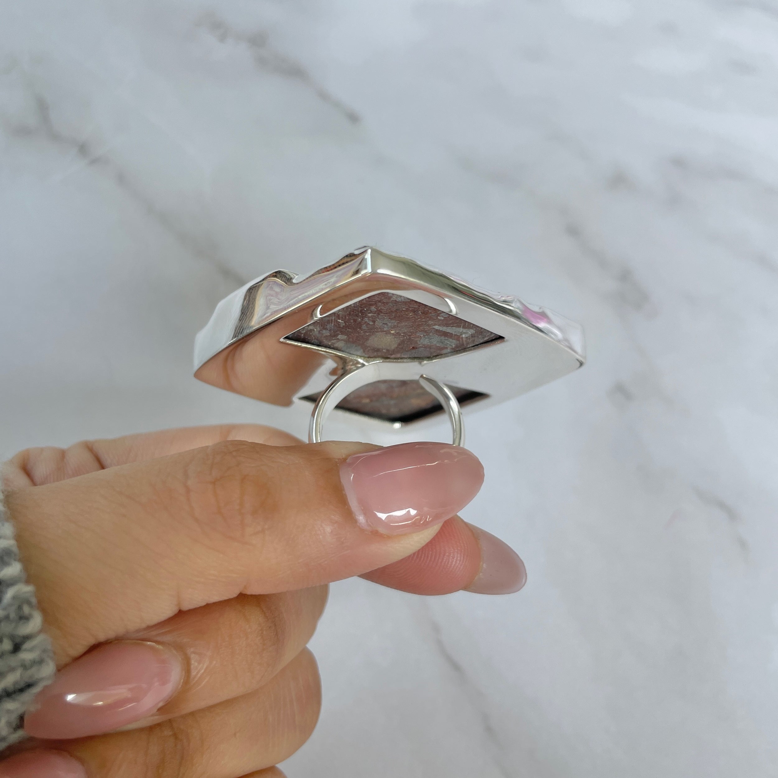 Azurite Druzy Ring-(AZR-R-2.)