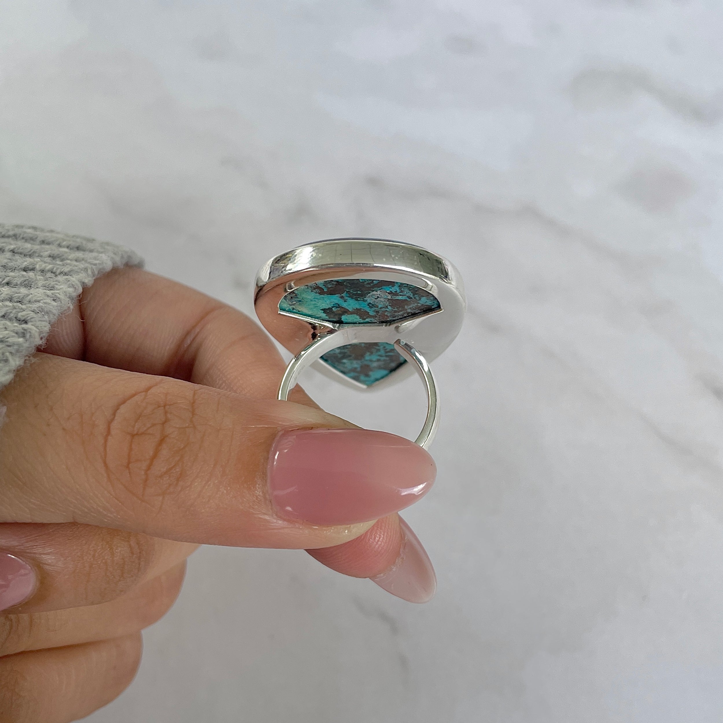 Azurite Adjustable Ring-(AZR-R-3.)