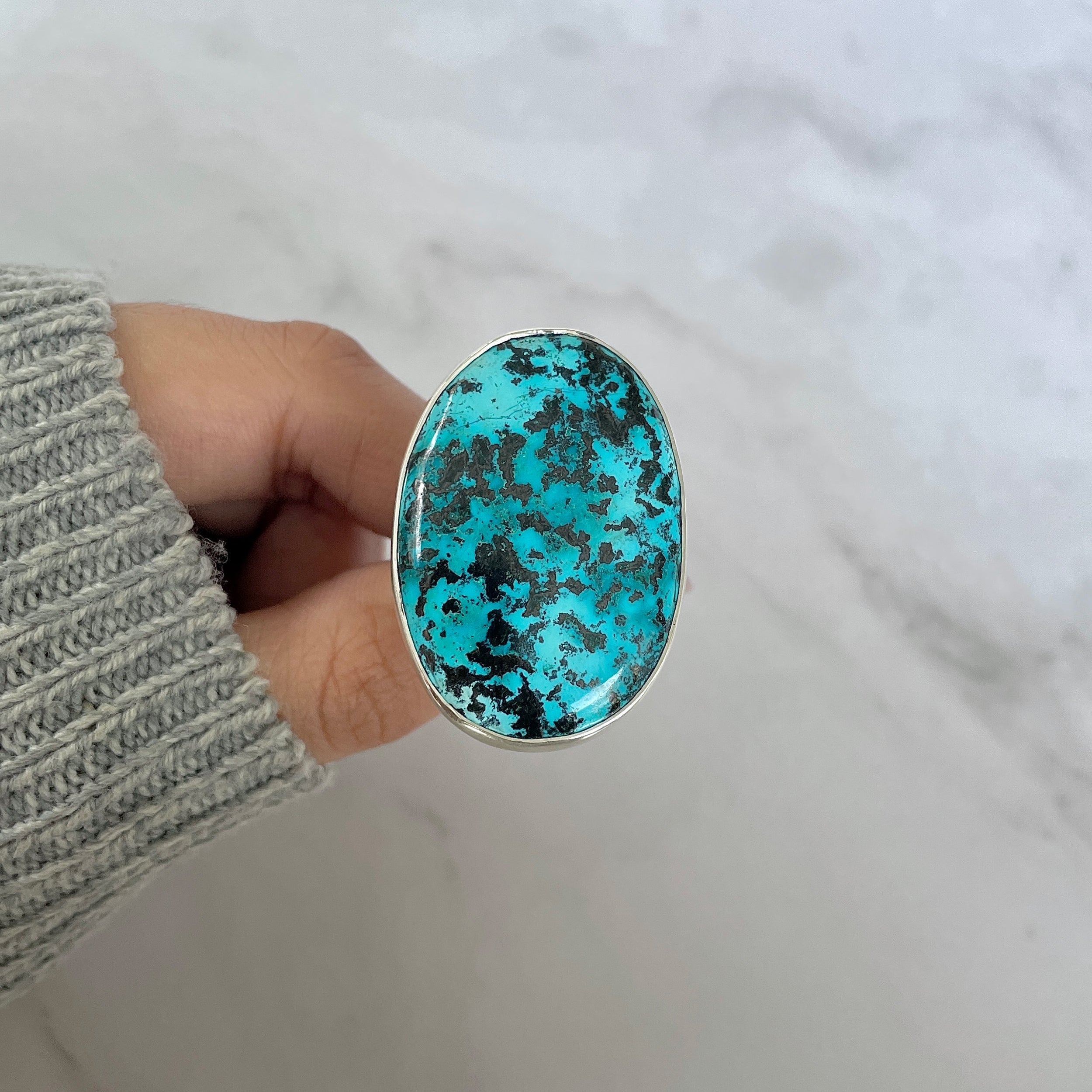 Azurite Adjustable Ring-(AZR-R-4.)