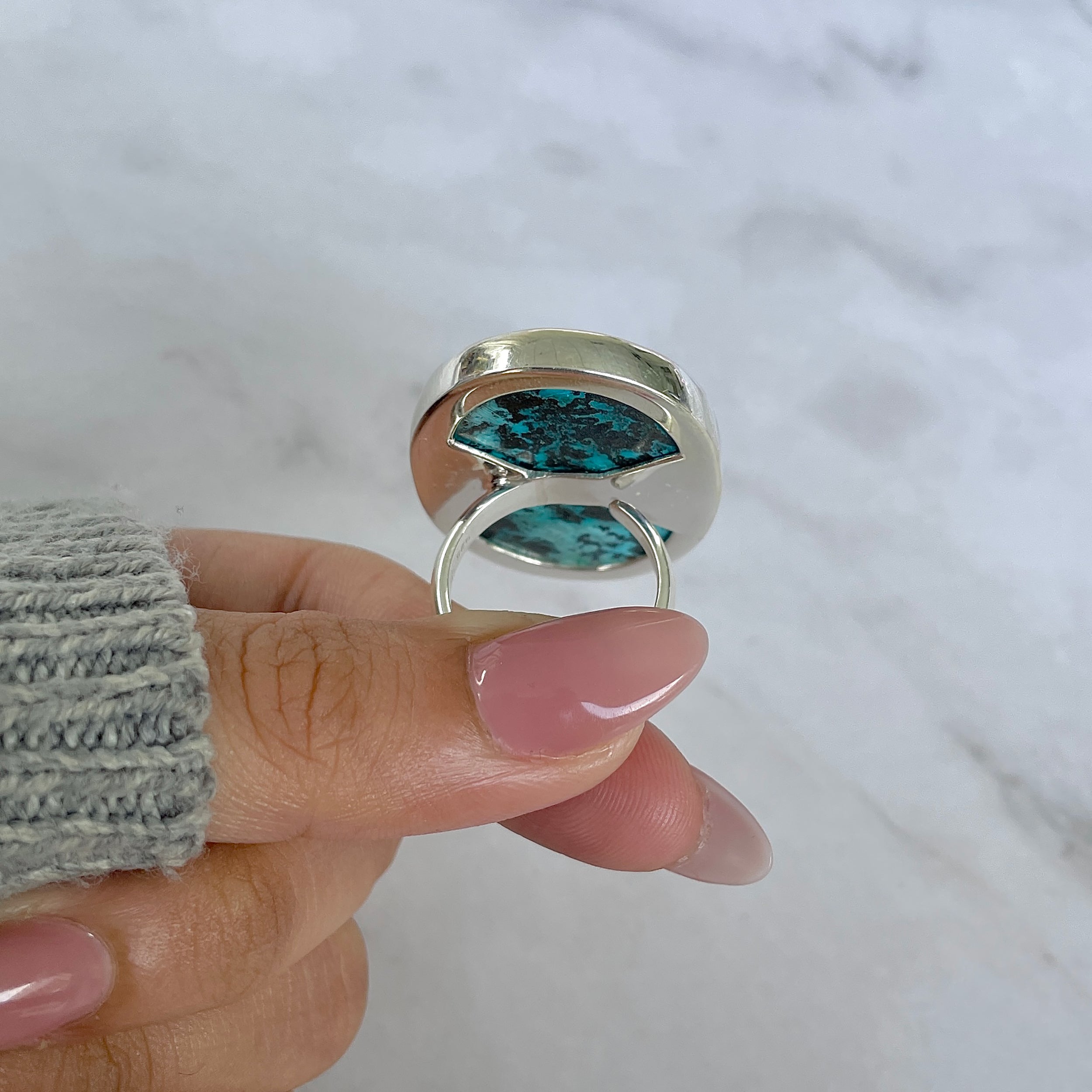 Azurite Adjustable Ring-(AZR-R-4.)