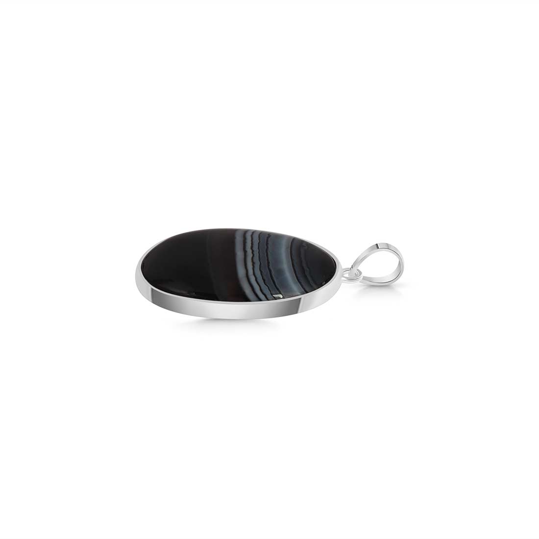 Banded Agate Pendant-(BAG-P-34.)