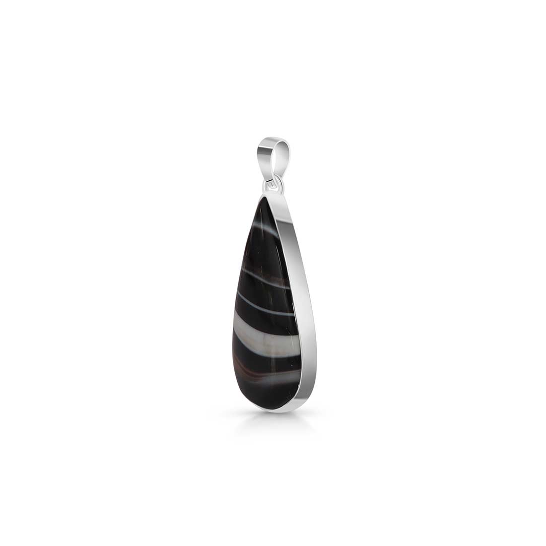 Banded Agate Pendant-(BAG-P-36.)